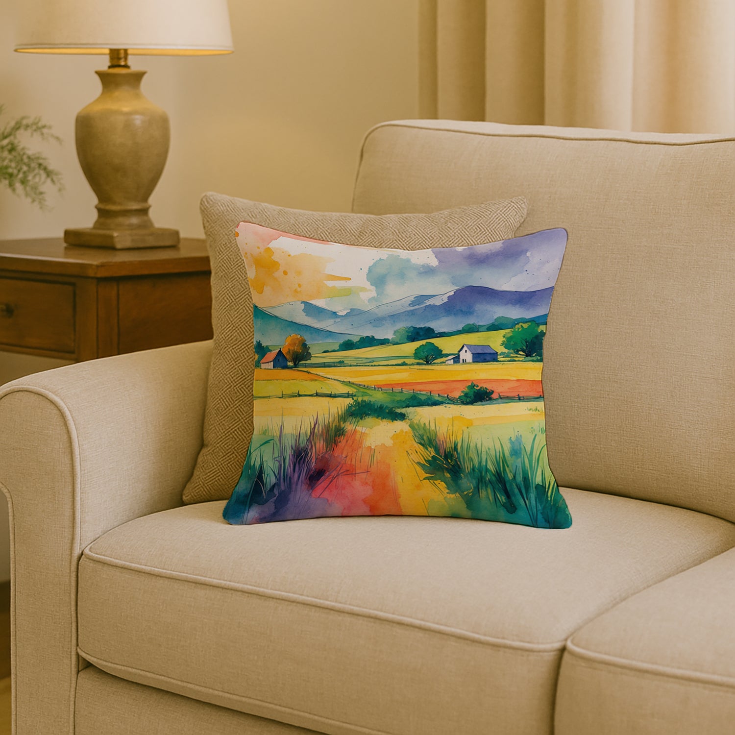 Caroline's Treasures Gay Pride in Rural Spaces Throw Pillow