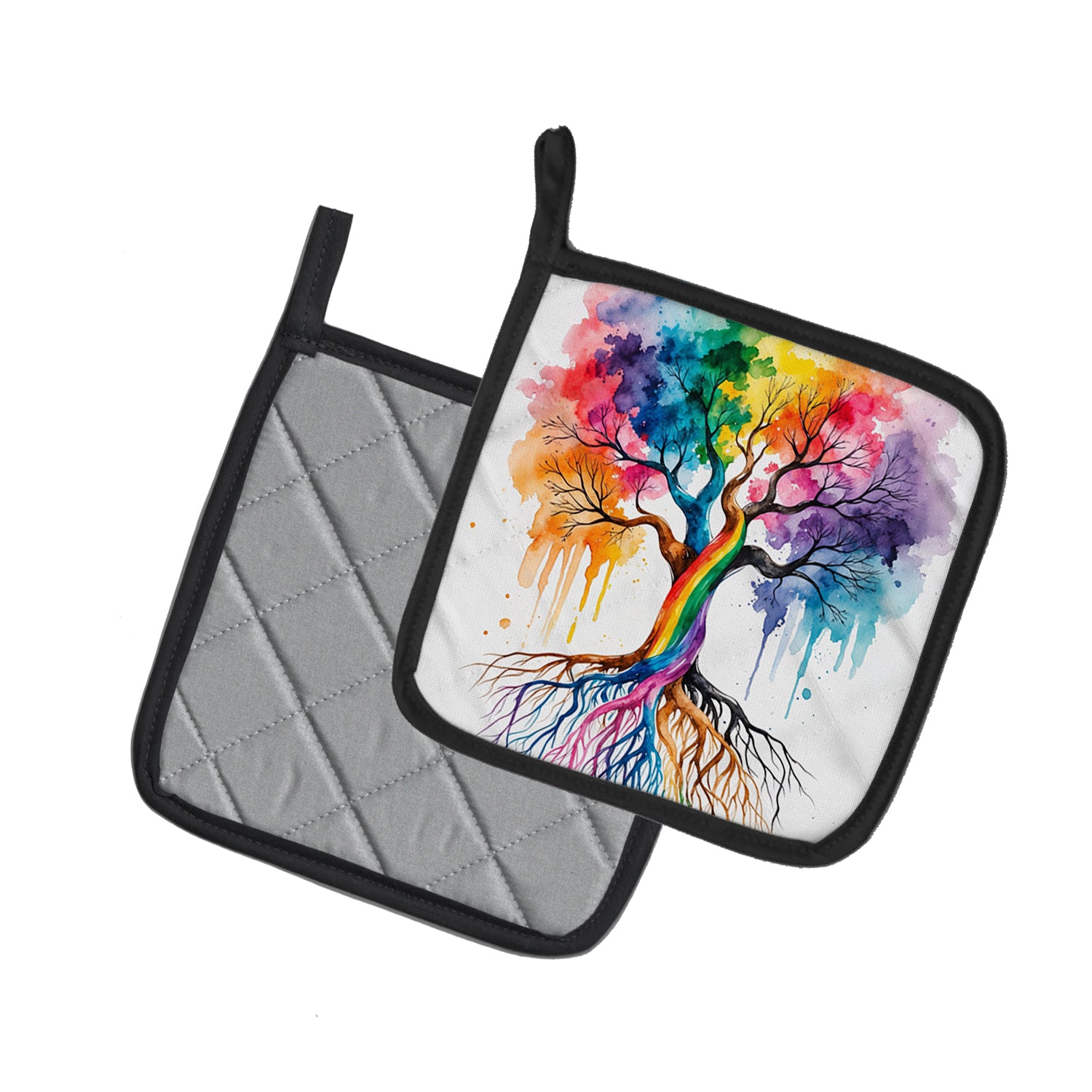 Caroline's Treasures Rooted in Gay Pride Pair of Pot Holders