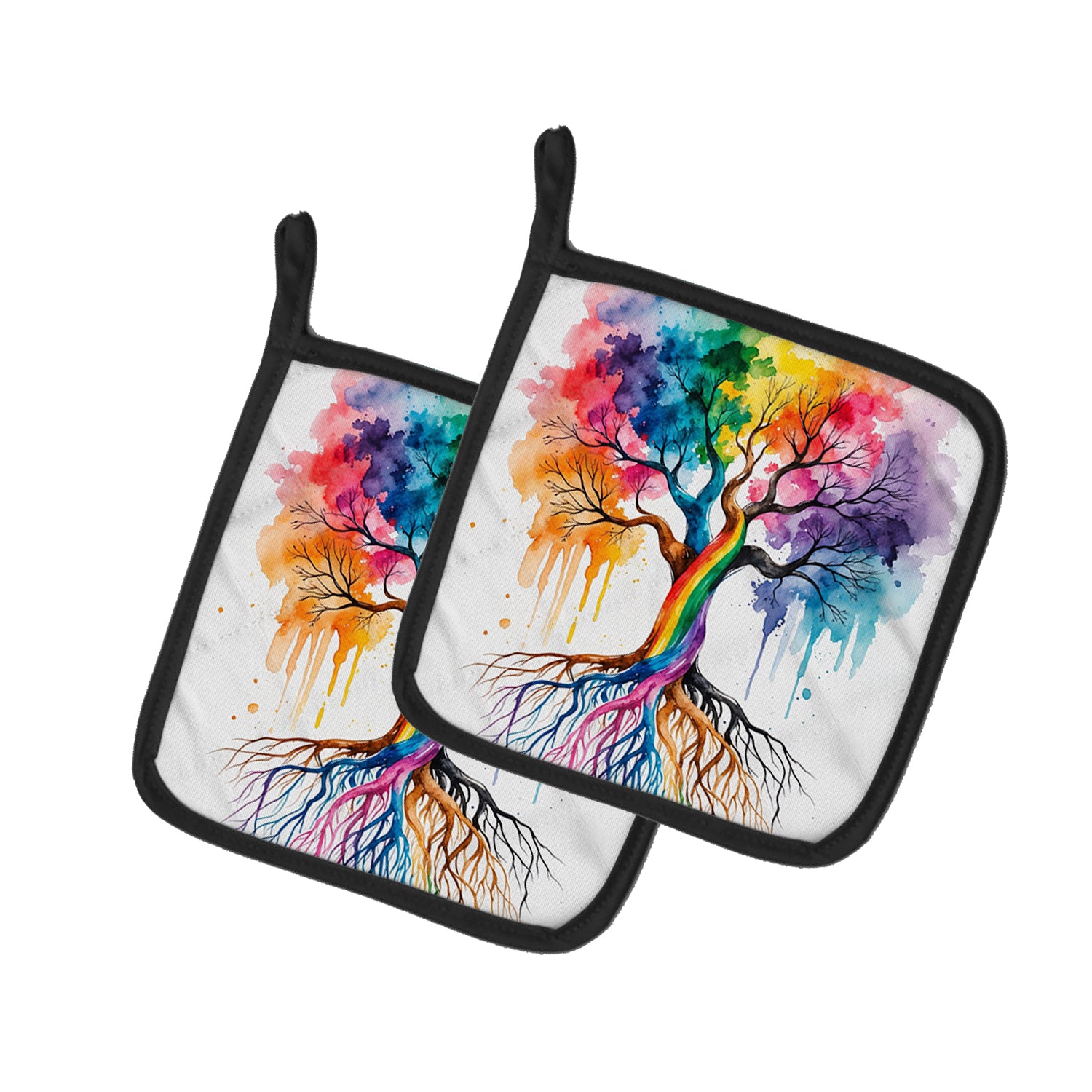 Caroline's Treasures Rooted in Gay Pride Pair of Pot Holders