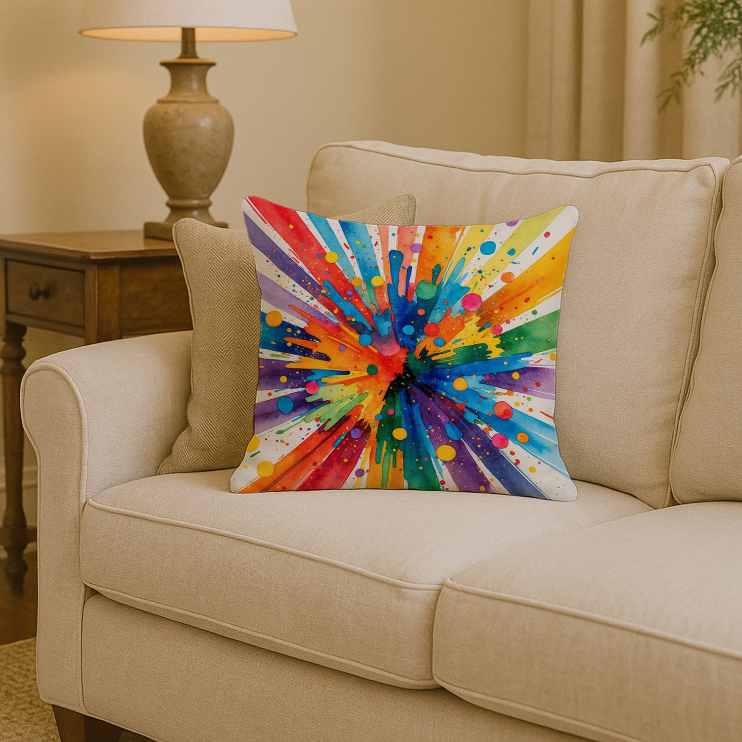 Caroline's Treasures Gay Pride Joy as Resistance Throw Pillow