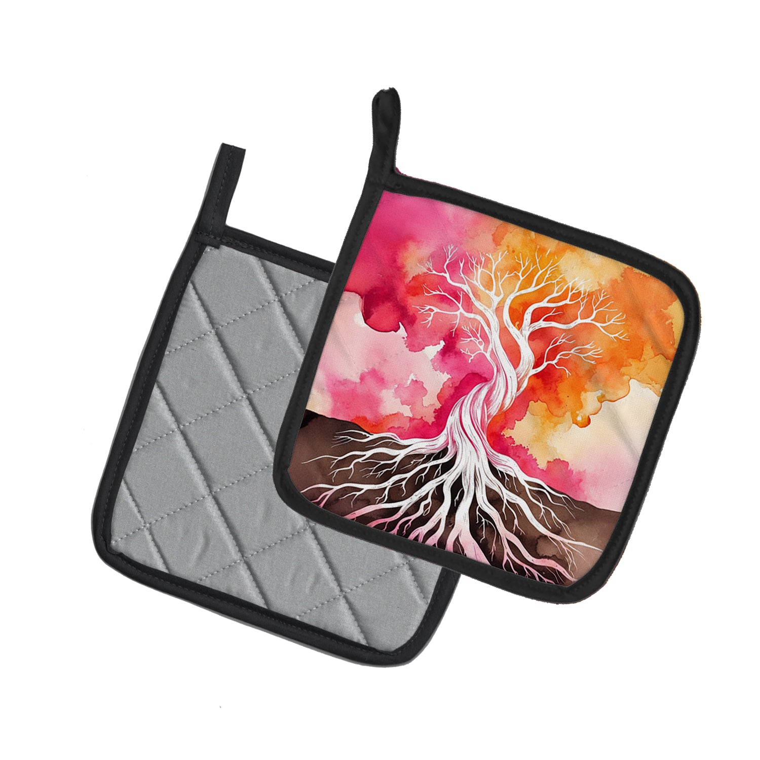 Caroline's Treasures Rooted in Lesbian Pride Pair of Pot Holders