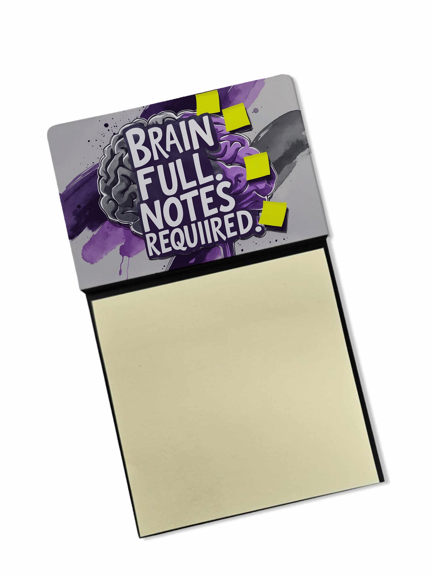 Caroline's Treasures Brain Full Notes Required Funny Sticky Note Holder