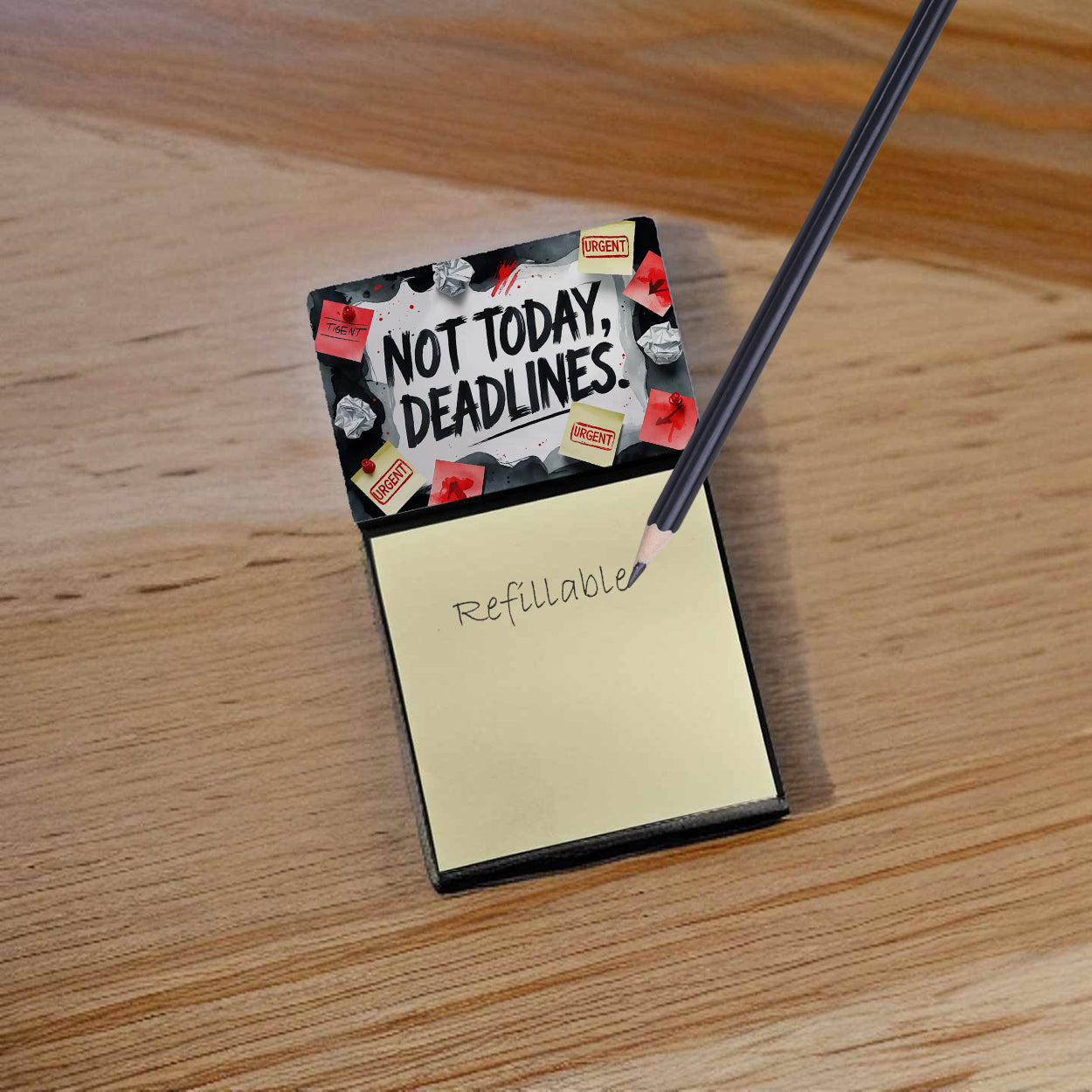 Caroline's Treasures Not Today Deadlines Funny Sticky Note Holder