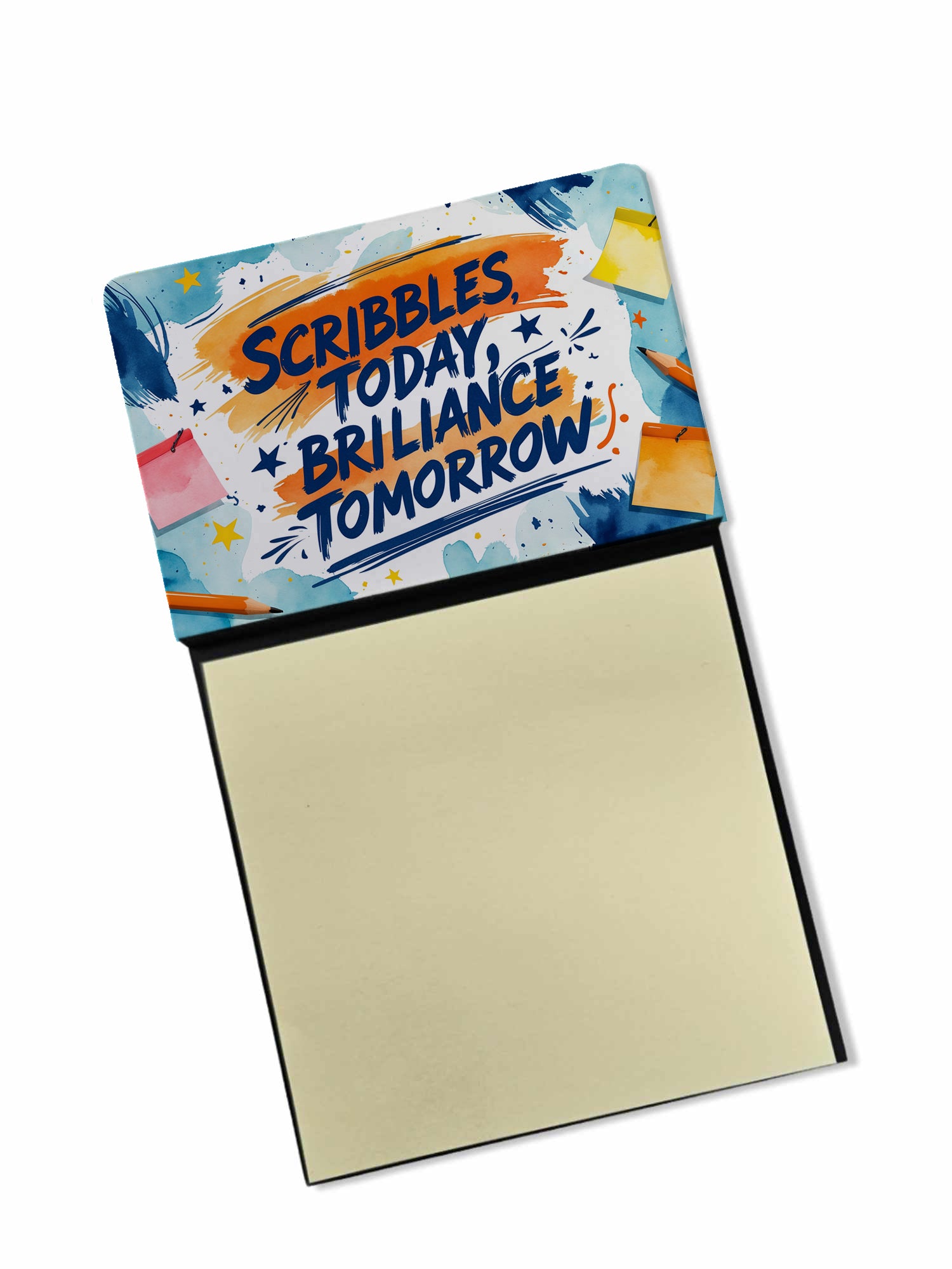 Caroline's Treasures Scribbles Today Brilliance Tomorrow Funny Sticky Note Holder