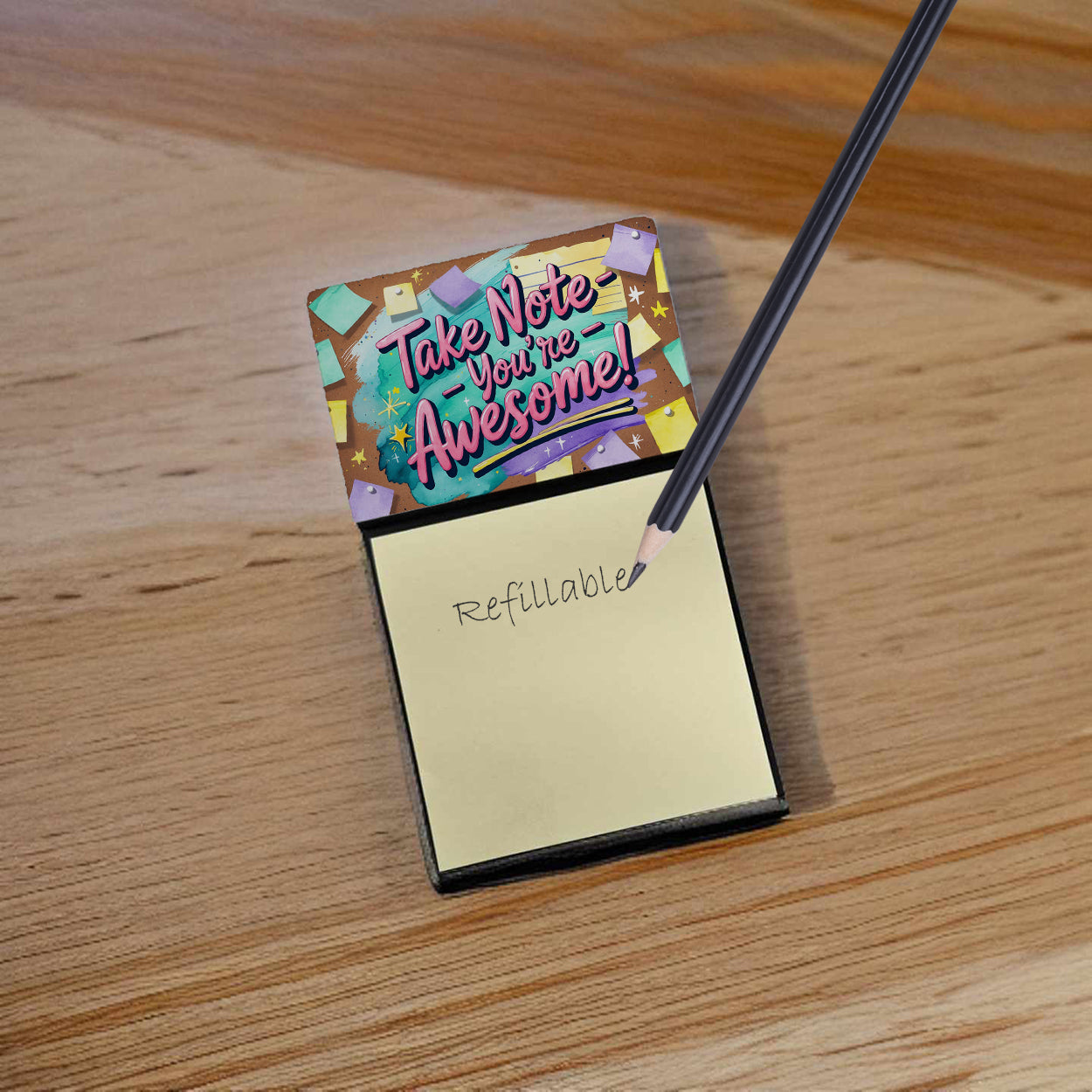 Caroline's Treasures Take Note You’re Awesome Funny Sticky Note Holder