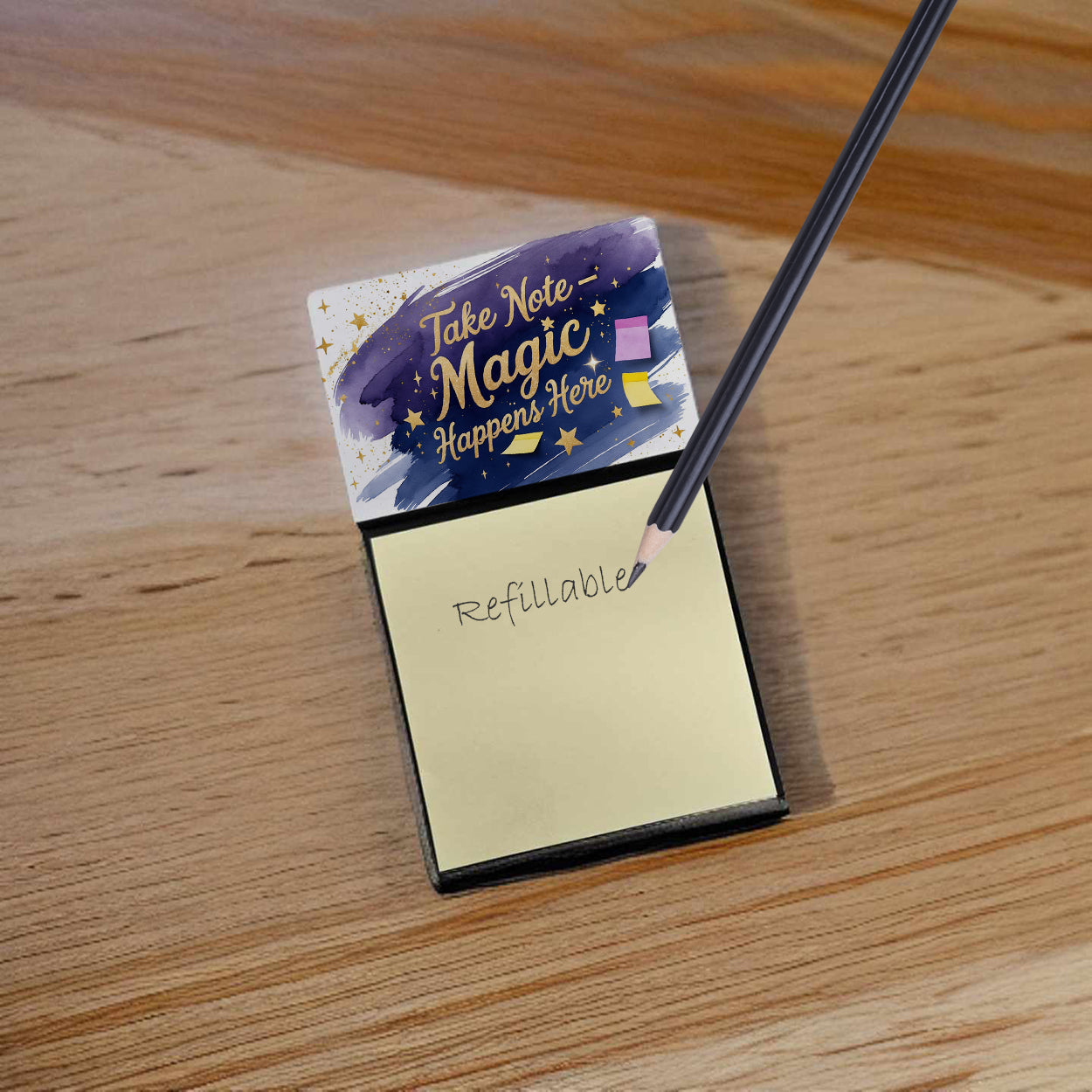 Caroline's Treasures Take Note Magic Happens Here Funny Sticky Note Holder