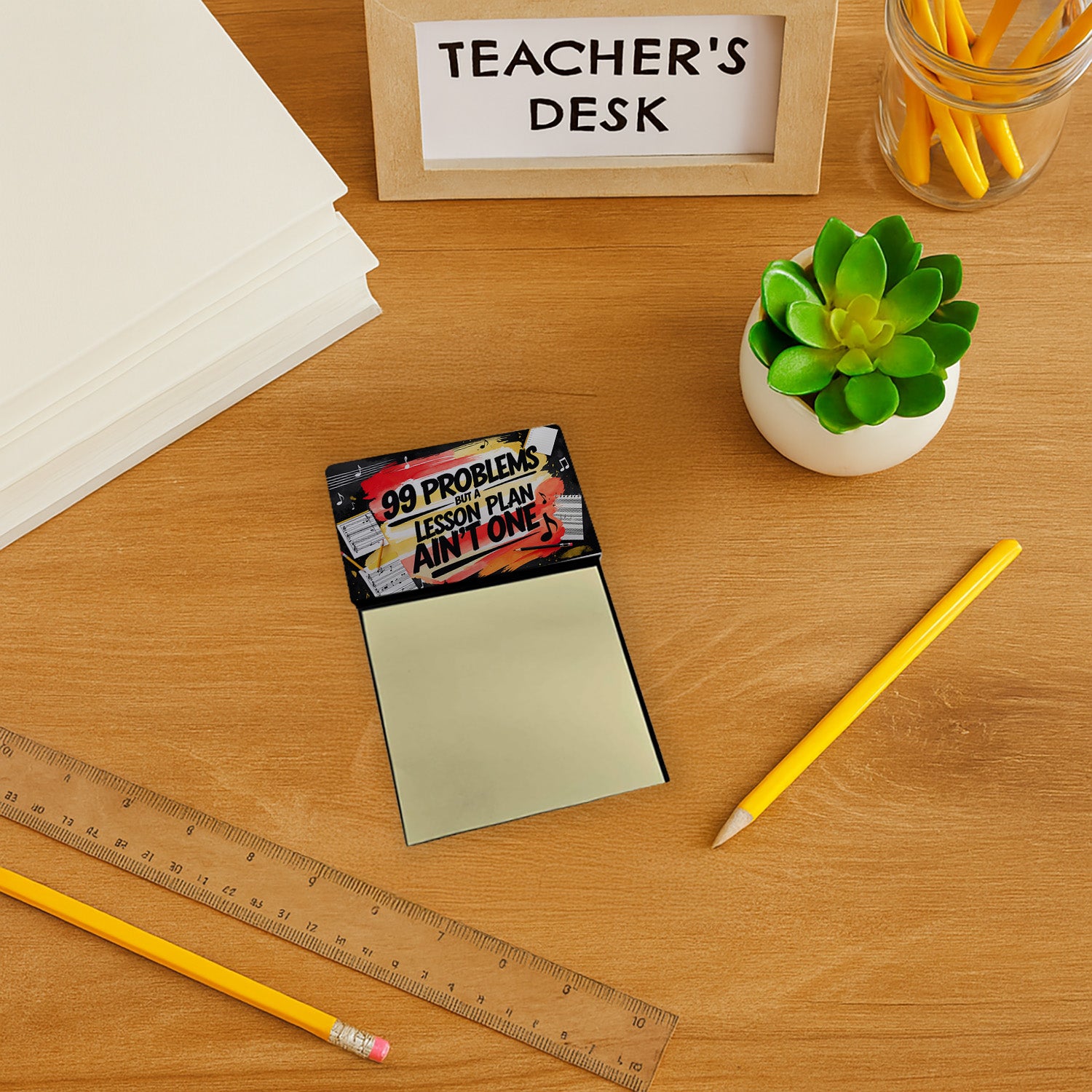 Caroline's Treasures Lesson Plan Ain’t One Funny Sticky Note Holder for Teacher's Gift