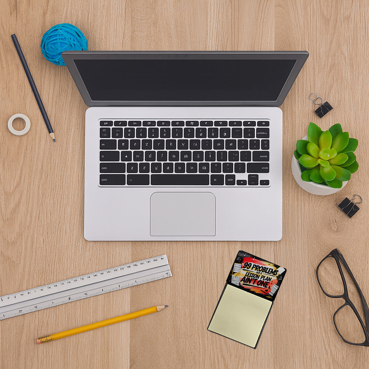 Caroline's Treasures Lesson Plan Ain’t One Funny Sticky Note Holder for Teacher's Gift