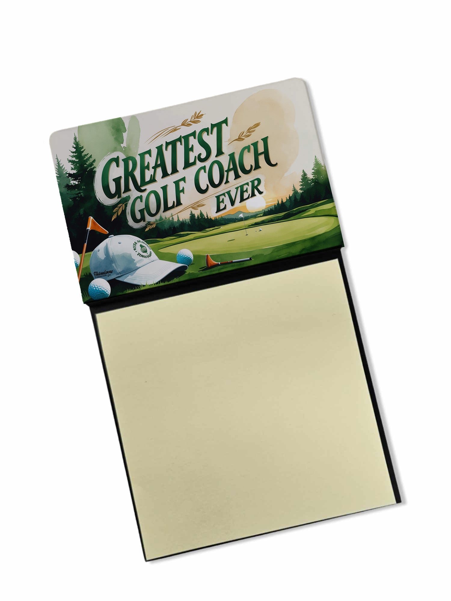 Caroline's Treasures Greatest Golf Coach Ever Funny Sticky Note Holder for Teacher's Gift