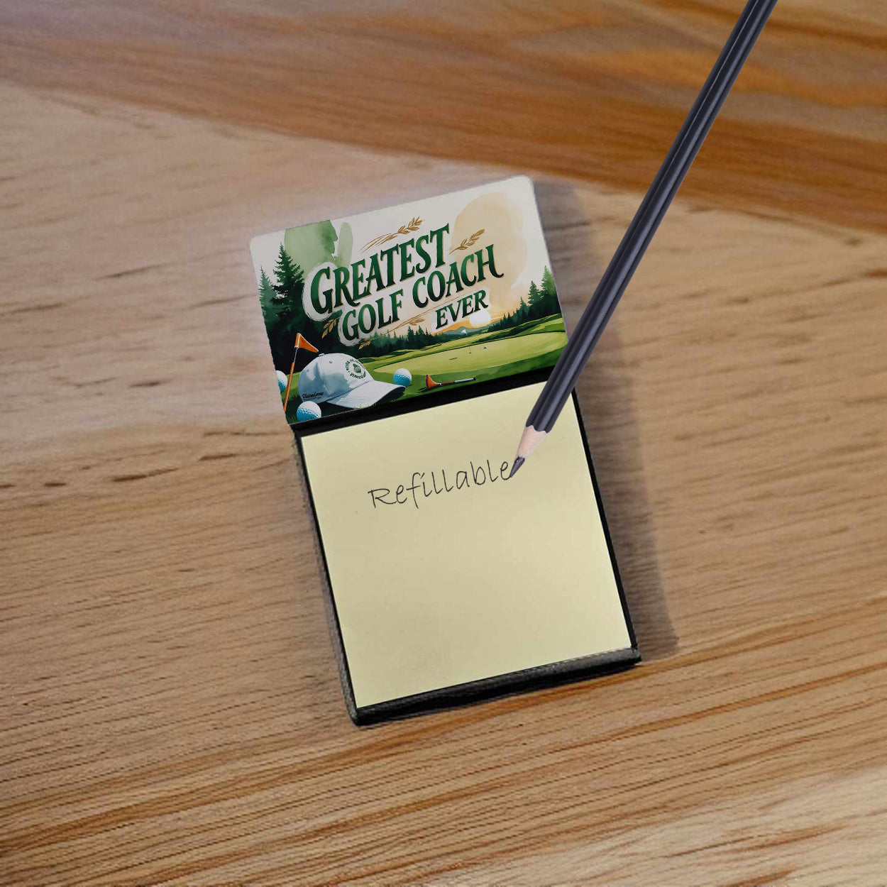 Caroline's Treasures Greatest Golf Coach Ever Funny Sticky Note Holder for Teacher's Gift