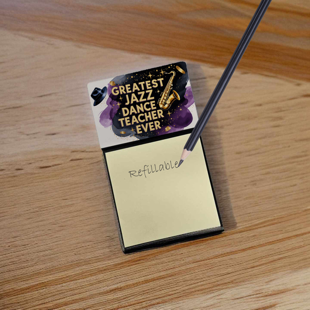 Caroline's Treasures Greatest Jazz Dance Teacher Ever Funny Sticky Note Holder for Teacher's Gift