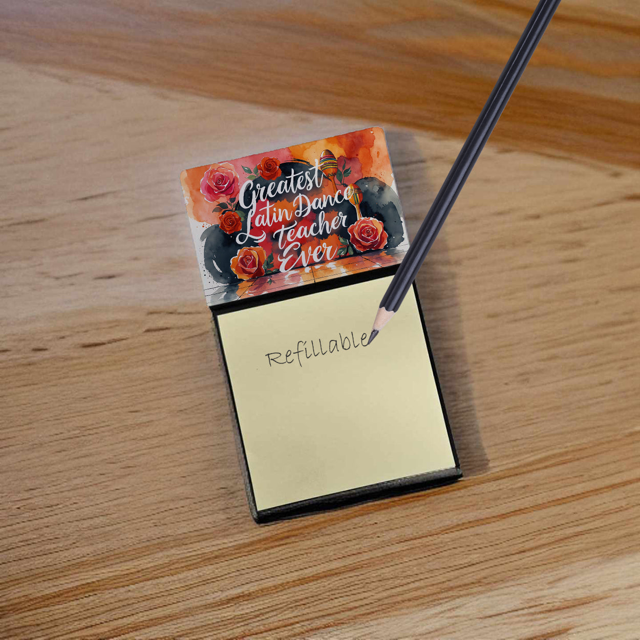 Caroline's Treasures Greatest Latin Dance Teacher Ever Funny Sticky Note Holder for Teacher's Gift