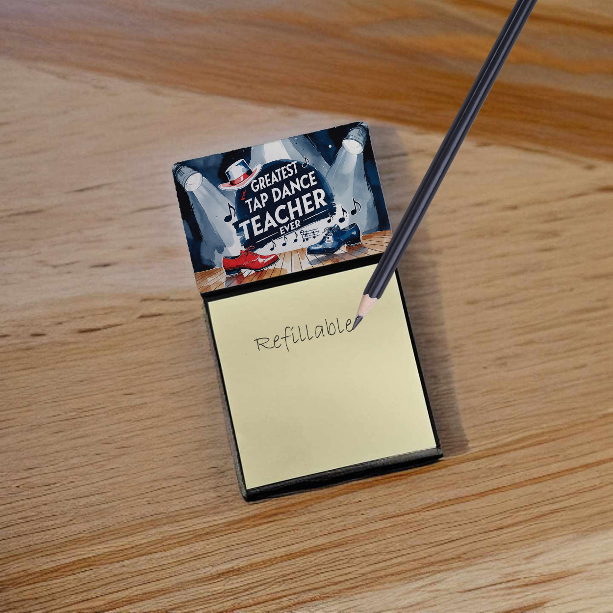 Caroline's Treasures Greatest Tap Dance Teacher Ever Funny Sticky Note Holder for Teacher's Gift