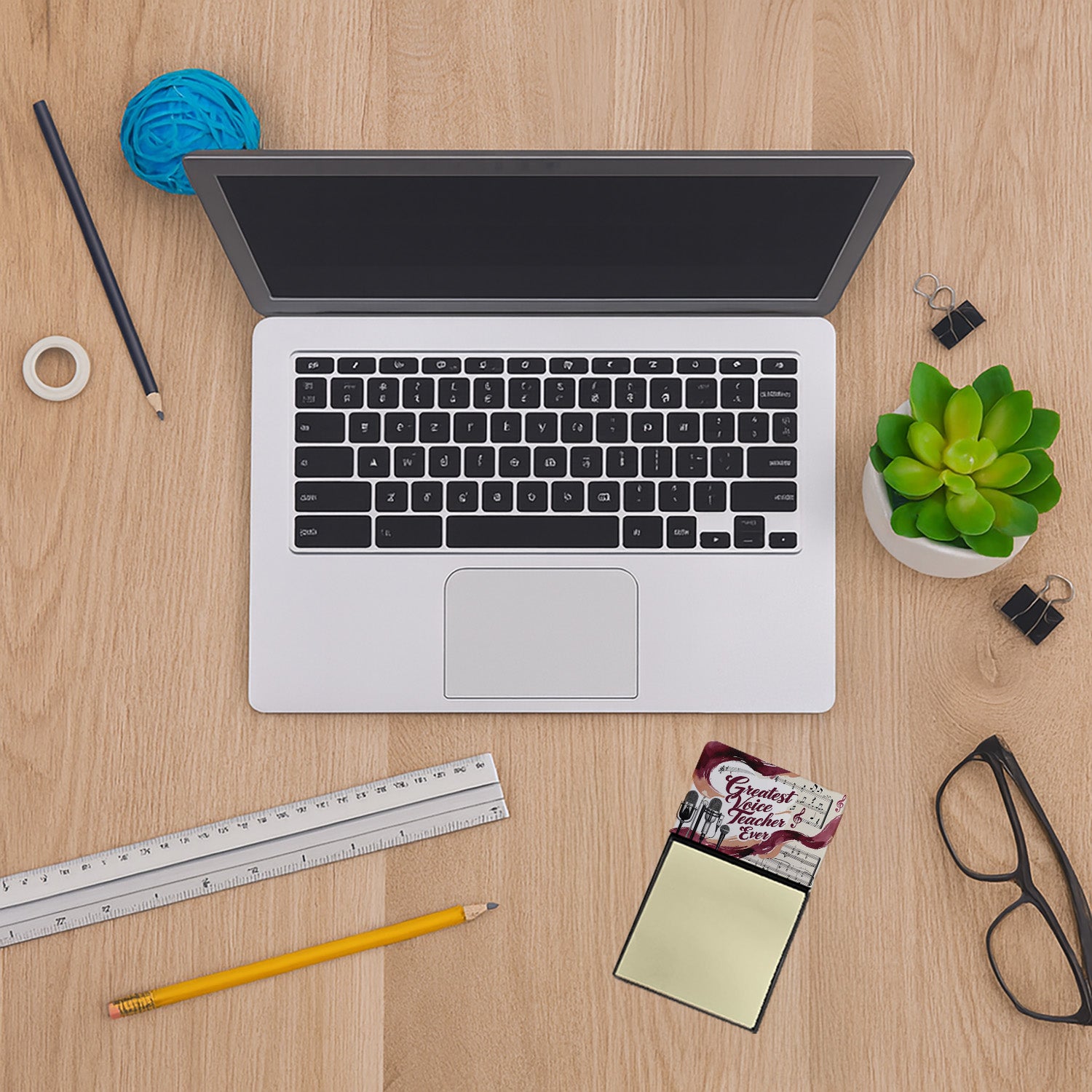 Caroline's Treasures Greatest Voice Teacher Ever Funny Sticky Note Holder for Teacher's Gift