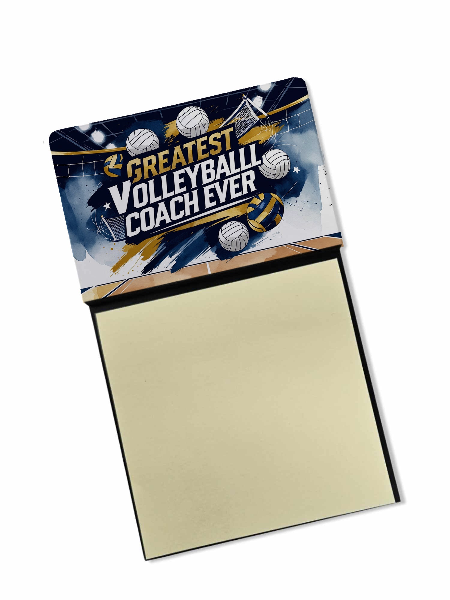 Caroline's Treasures Greatest Volleyball Coach Ever Funny Sticky Note Holder for Teacher's Gift