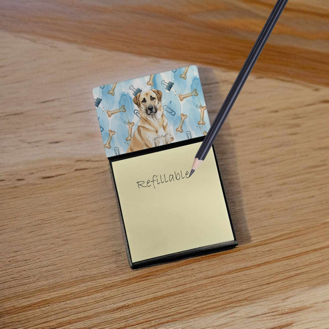 Caroline's Treasures Anatolian Shepherd Dog Coworker Watercolor Sticky Note Holder