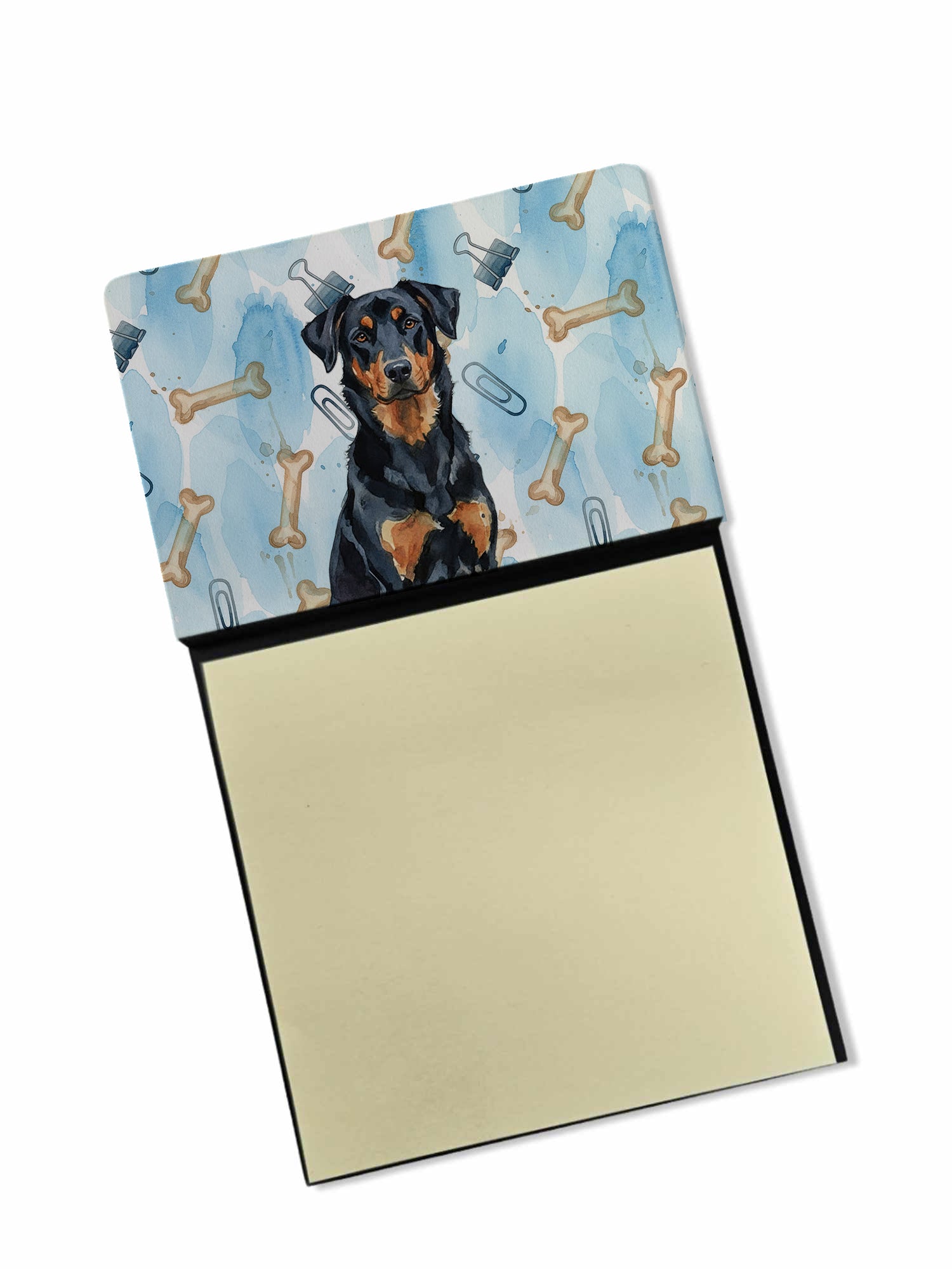 Caroline's Treasures Beauceron Coworker Watercolor Sticky Note Holder