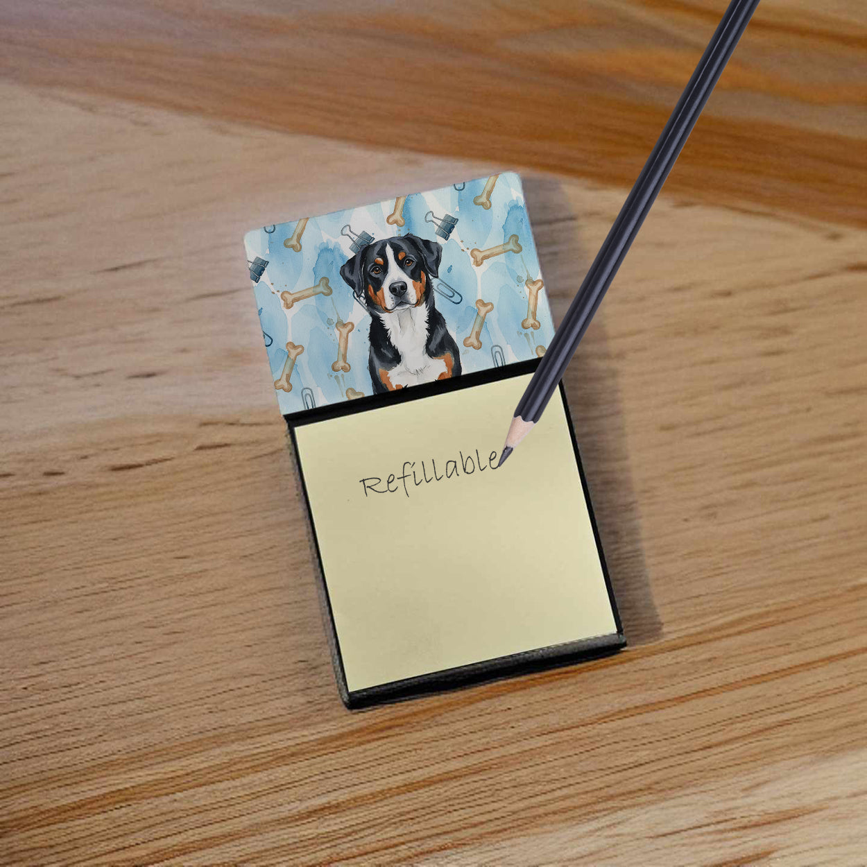 Caroline's Treasures Greater Swiss Mountain Dog Coworker Watercolor Sticky Note Holder