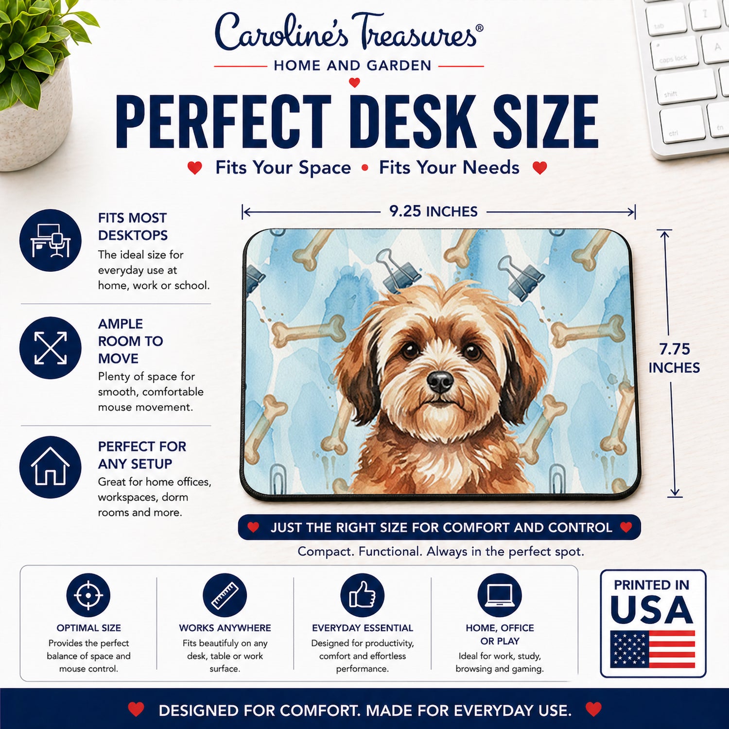 Buy this Sable Havanese Coworker Mouse Pad, Heat Resistant Trivet Hot Pad