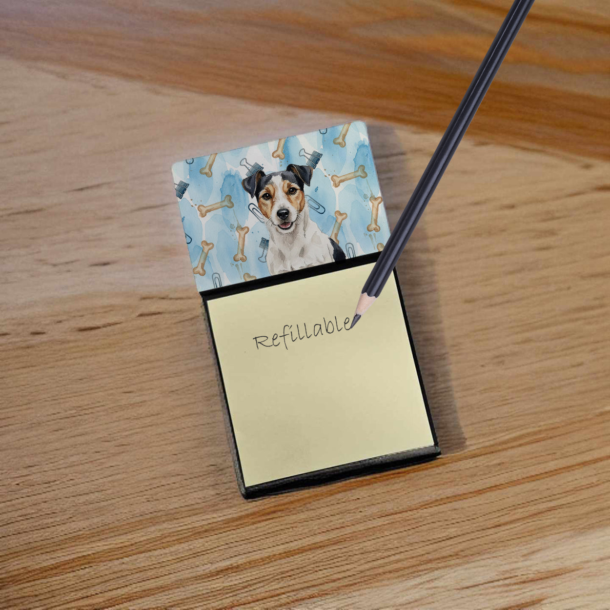 Caroline's Treasures Parson Russell Terrier Coworker Watercolor Sticky Note Holder