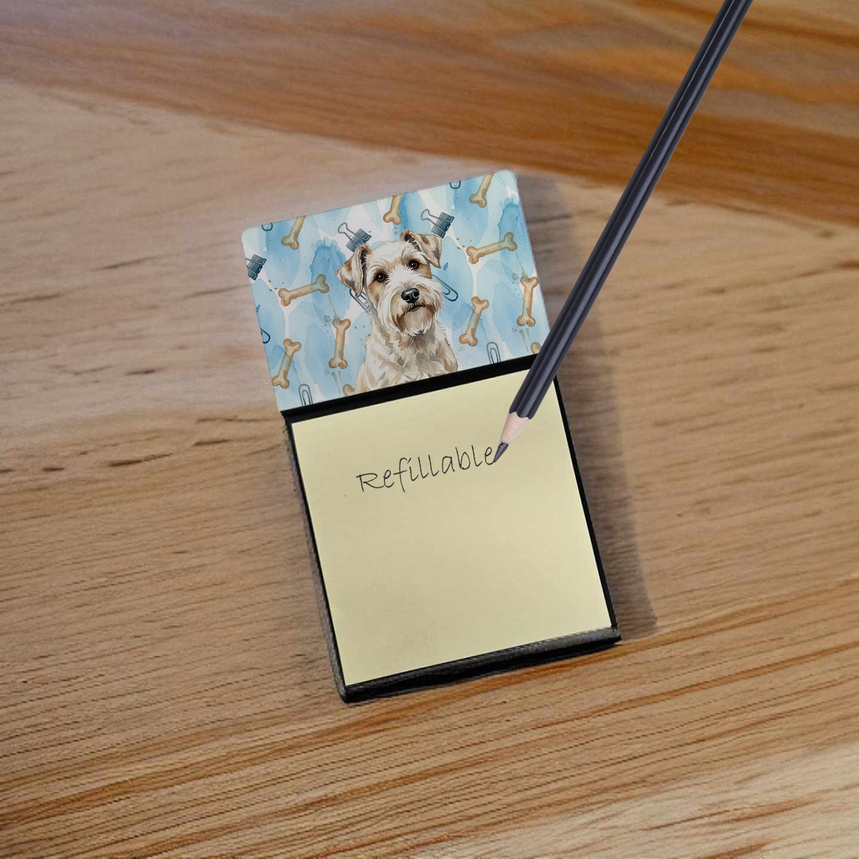 Caroline's Treasures Sealyham Terrier Coworker Watercolor Sticky Note Holder