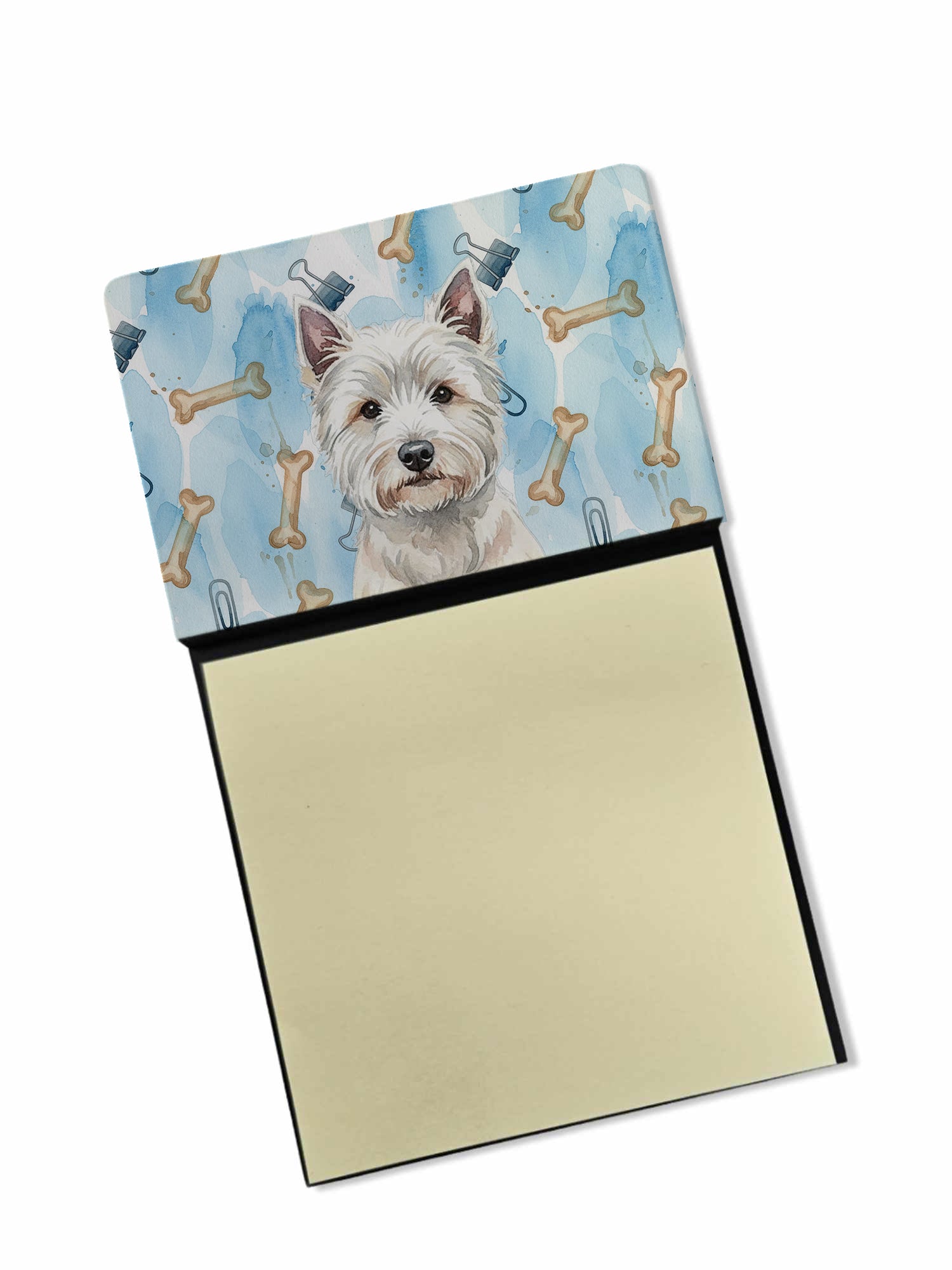 Caroline's Treasures Westie Coworker Watercolor Sticky Note Holder