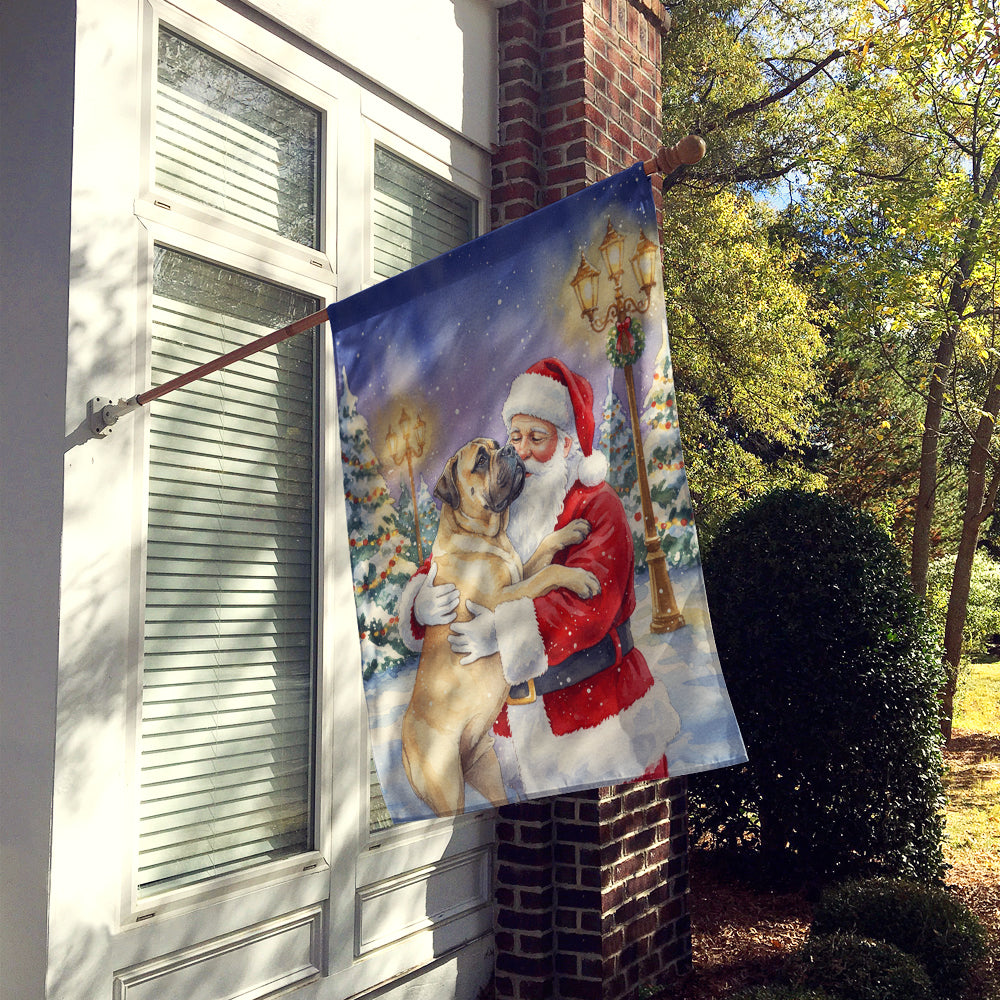 Caroline's Treasures Bullmastiff with Santa Claus House Flag