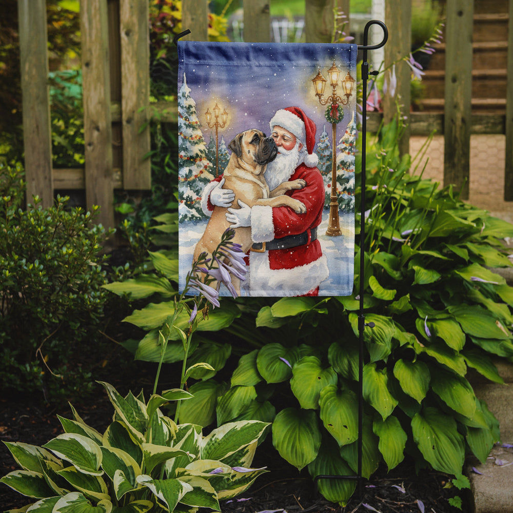 Caroline's Treasures Bullmastiff with Santa Claus Garden Flag