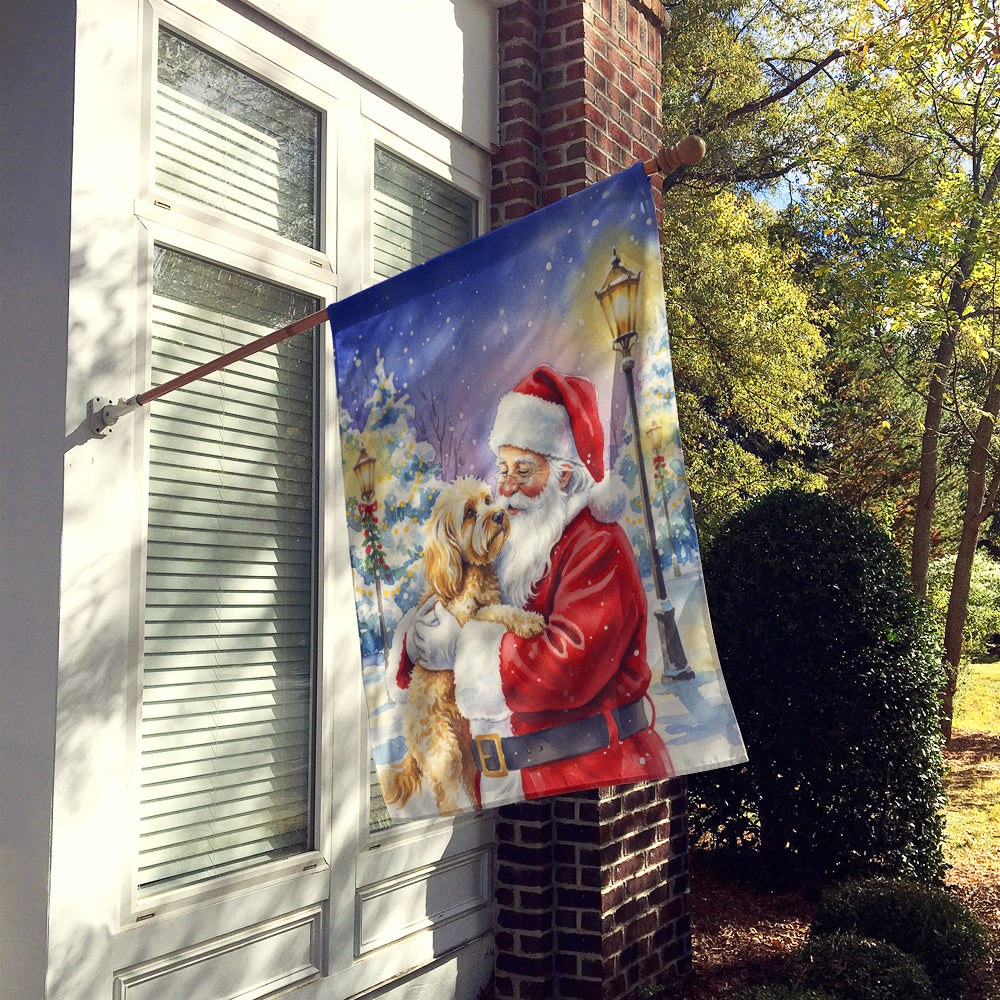 Caroline's Treasures Cockapoo with Santa Claus House Flag