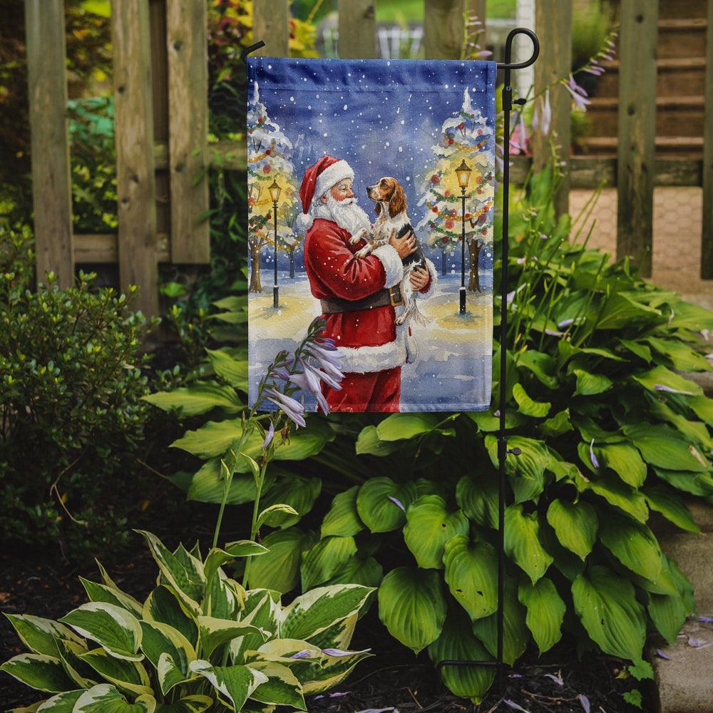 Caroline's Treasures English Setter with Santa Claus Garden Flag
