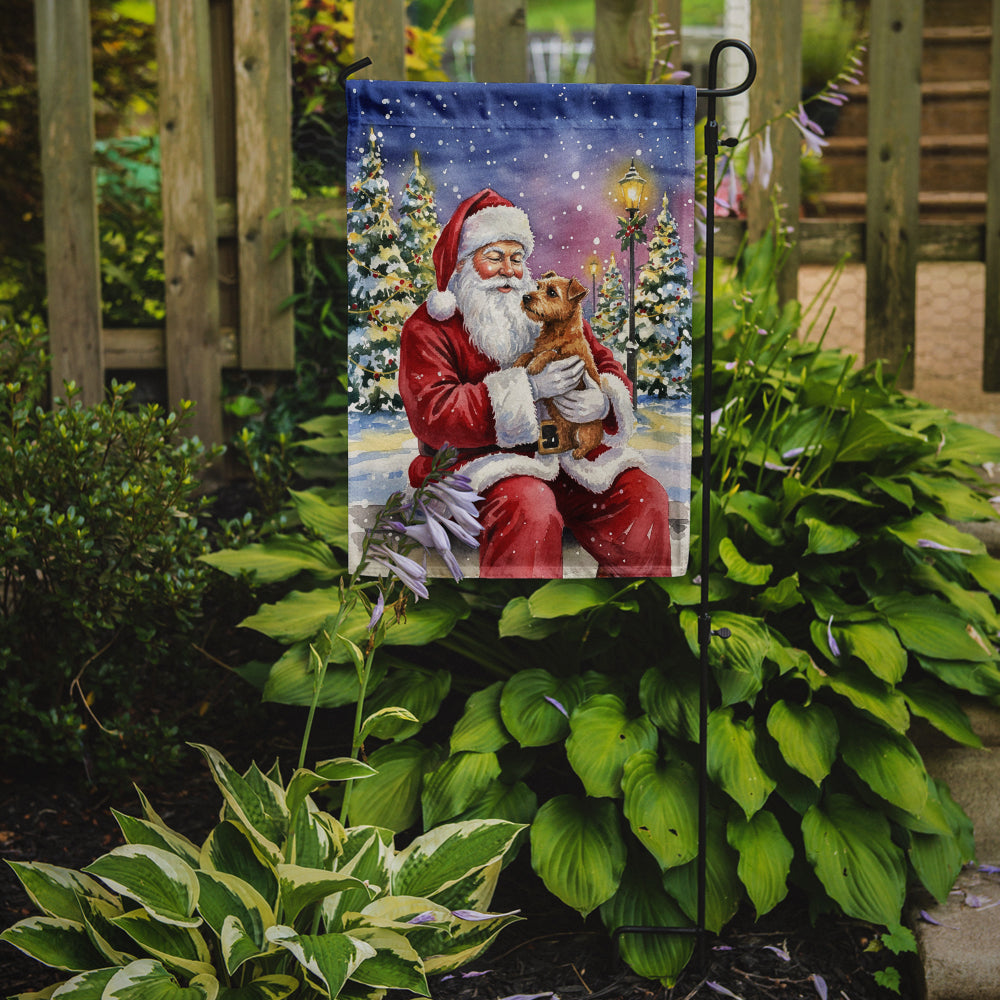 Caroline's Treasures Norfolk Terrier with Santa Claus Garden Flag