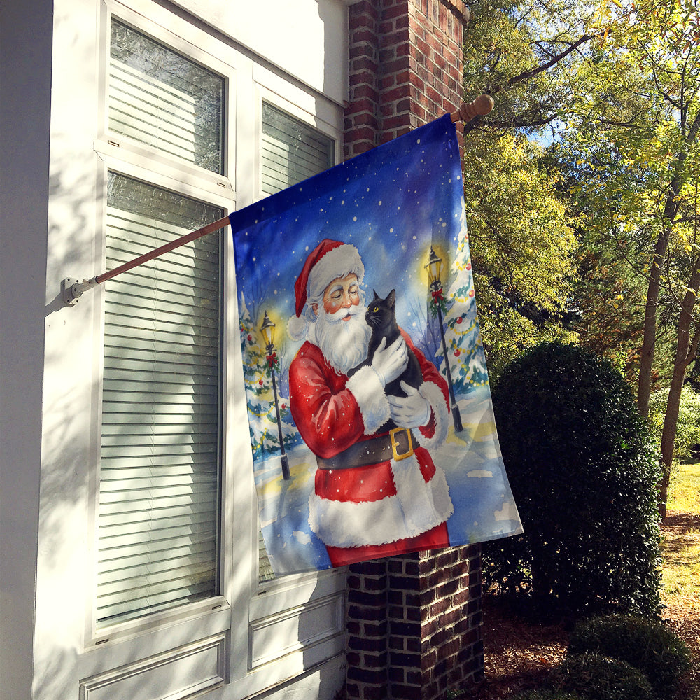 Caroline's Treasures Bombay Cat with Santa Claus House Flag