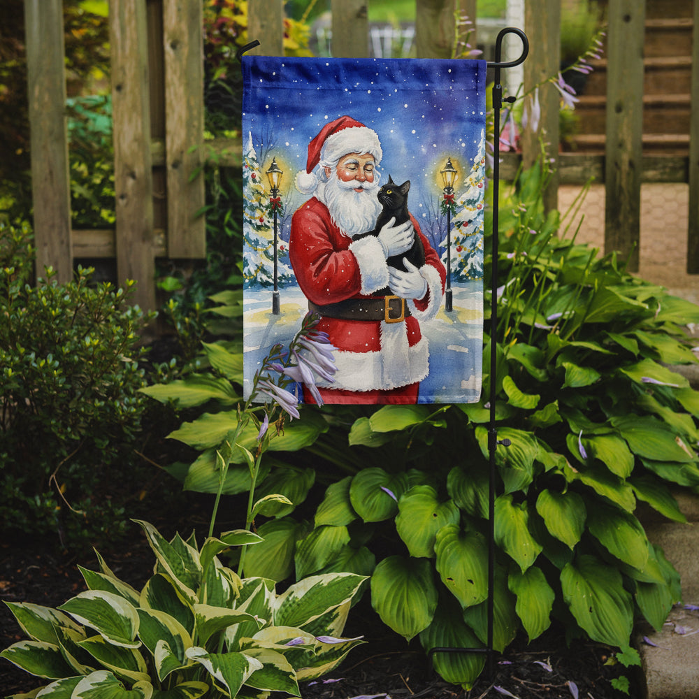 Caroline's Treasures Bombay Cat with Santa Claus Garden Flag