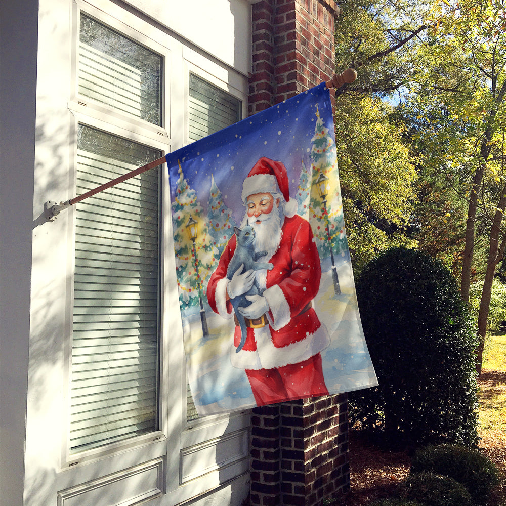 Caroline's Treasures Korat Cat with Santa Claus House Flag