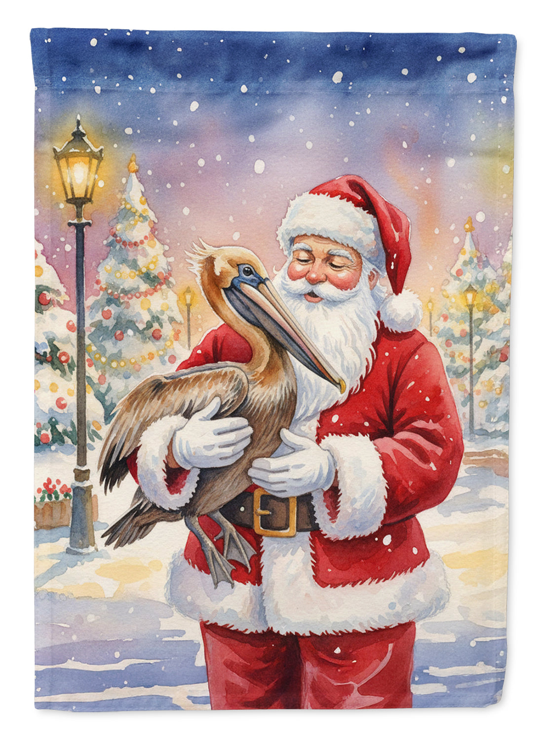 Caroline's Treasures Pelican with Santa Claus House Flag