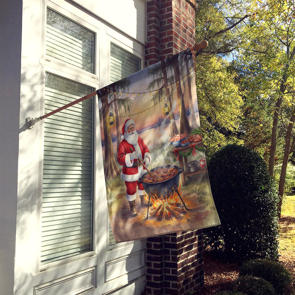 Caroline's Treasures Cajun Santa Claus Cooking Gumbo Christmas House Flag