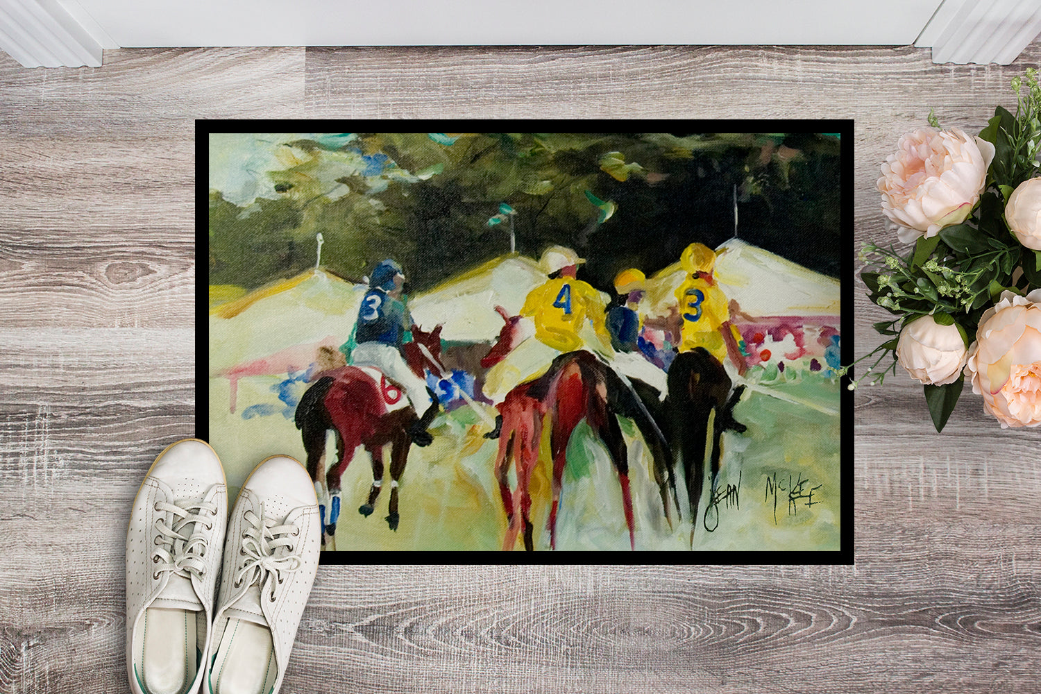 Caroline's Treasures Polo at the Point Doormat - 24x36 Decorative Floor Mat – Indoor/Outdoor Rug with Artistic Flair JMK1007JMAT