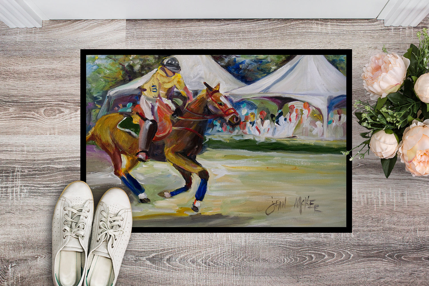 Caroline's Treasures Polo at the Point Doormat - 24x36 Decorative Floor Mat – Indoor/Outdoor Rug with Artistic Flair JMK1008JMAT