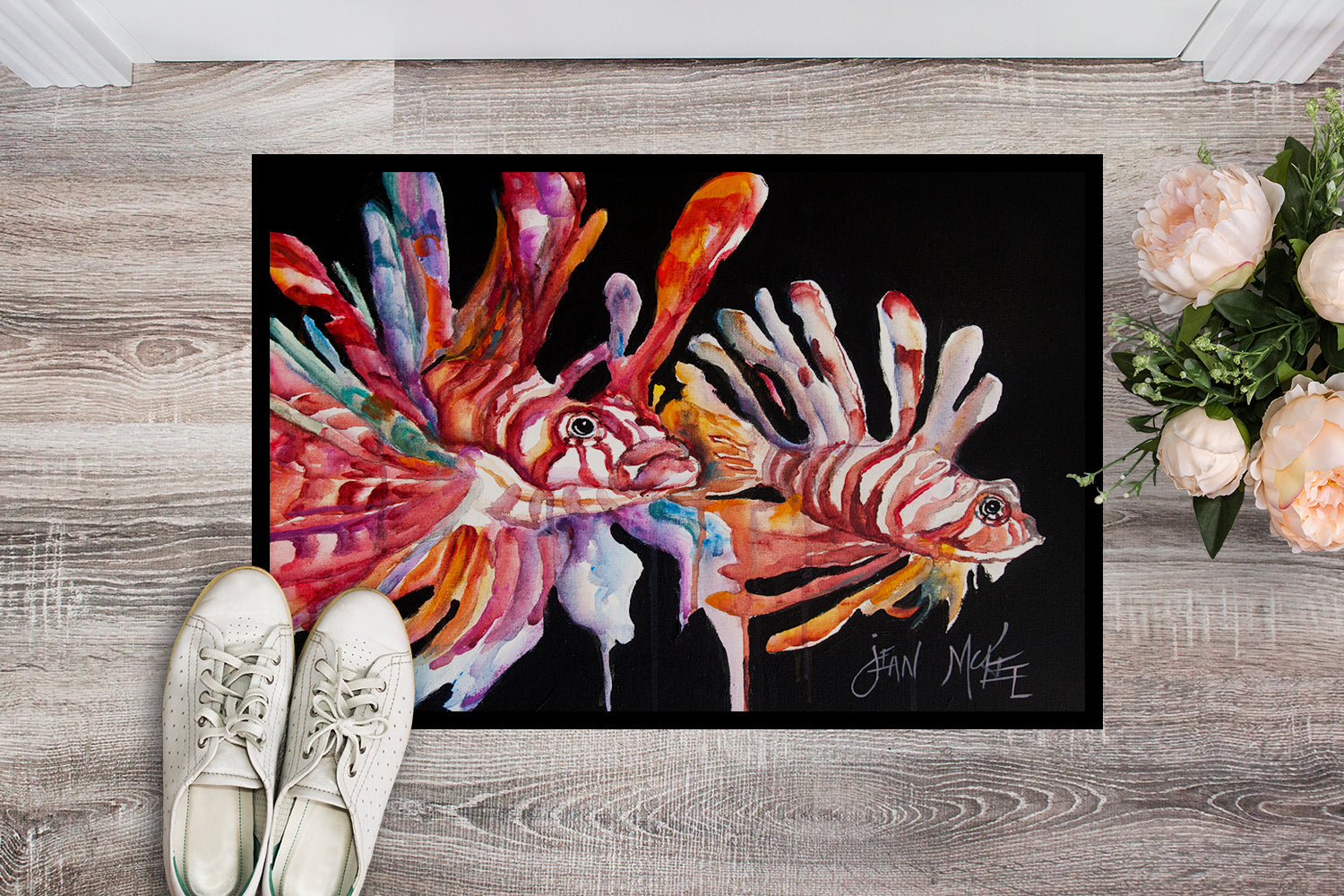 Caroline's Treasures Lionfish Doormat - 24x36 Decorative Floor Mat – Indoor/Outdoor Rug with Artistic Flair JMK1114JMAT