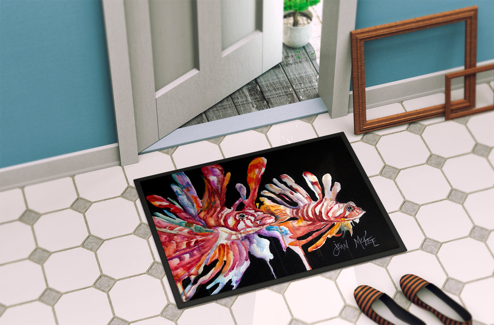 Caroline's Treasures Lionfish Doormat - 24x36 Decorative Floor Mat – Indoor/Outdoor Rug with Artistic Flair JMK1114JMAT