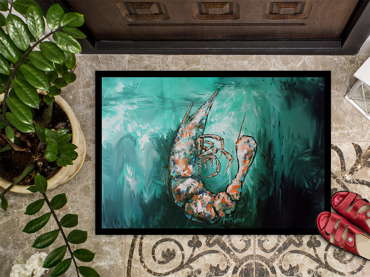 Caroline's Treasures A Touch of Blue Shrimp Doormat