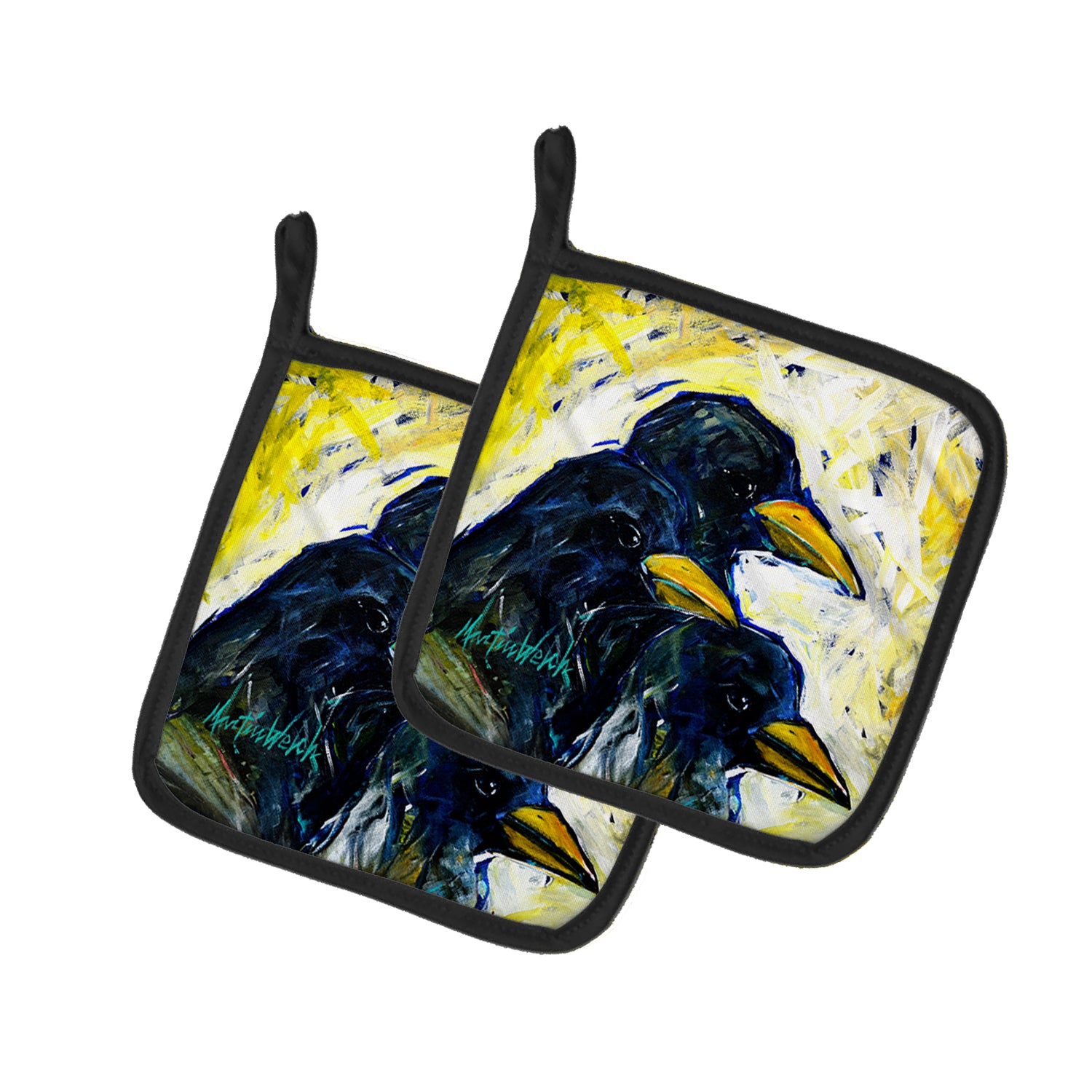 Buy this Baked In A Pie Crows Pair of Pot Holders