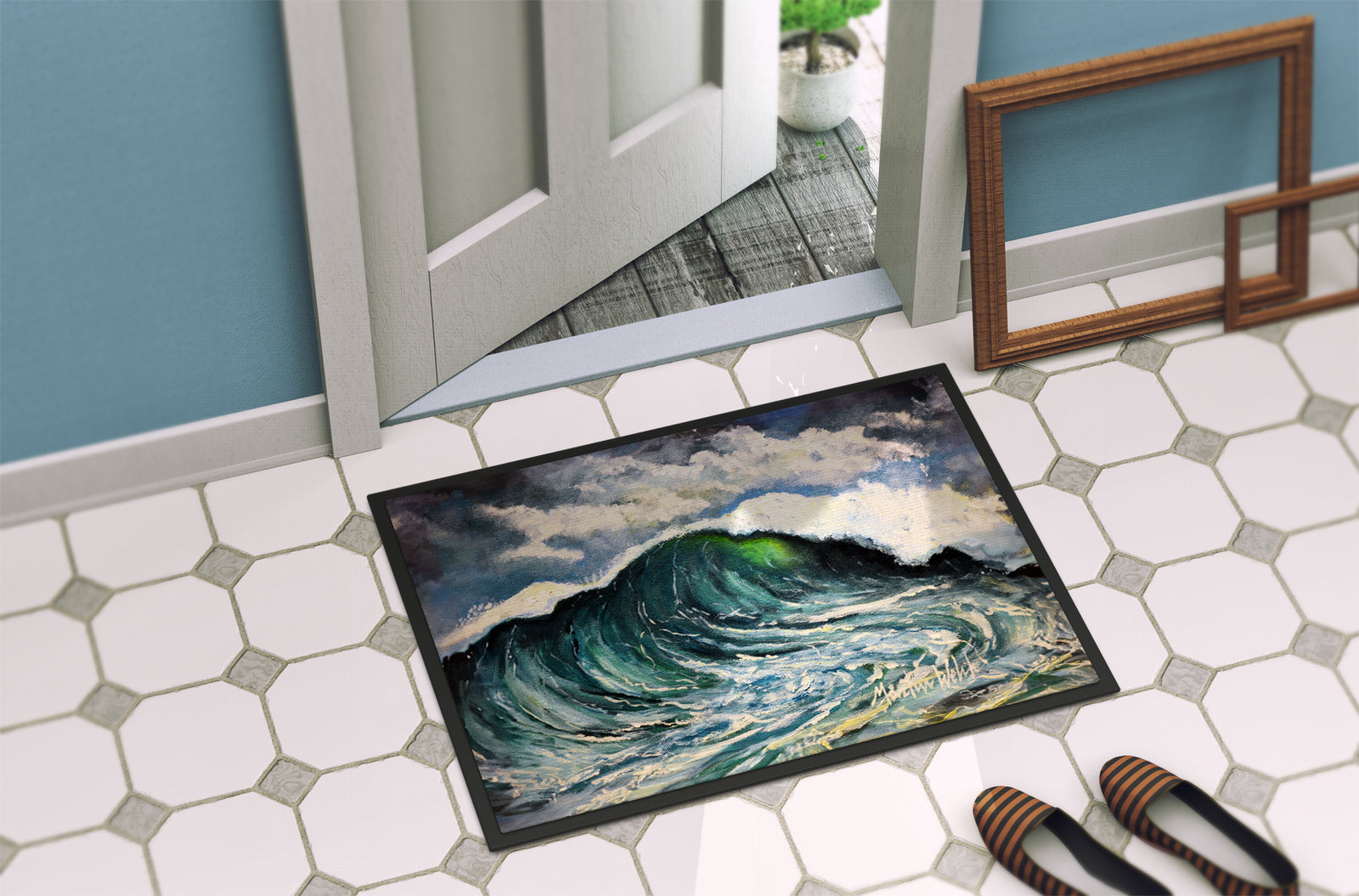 Caroline's Treasures Big Blue Wave Doormat