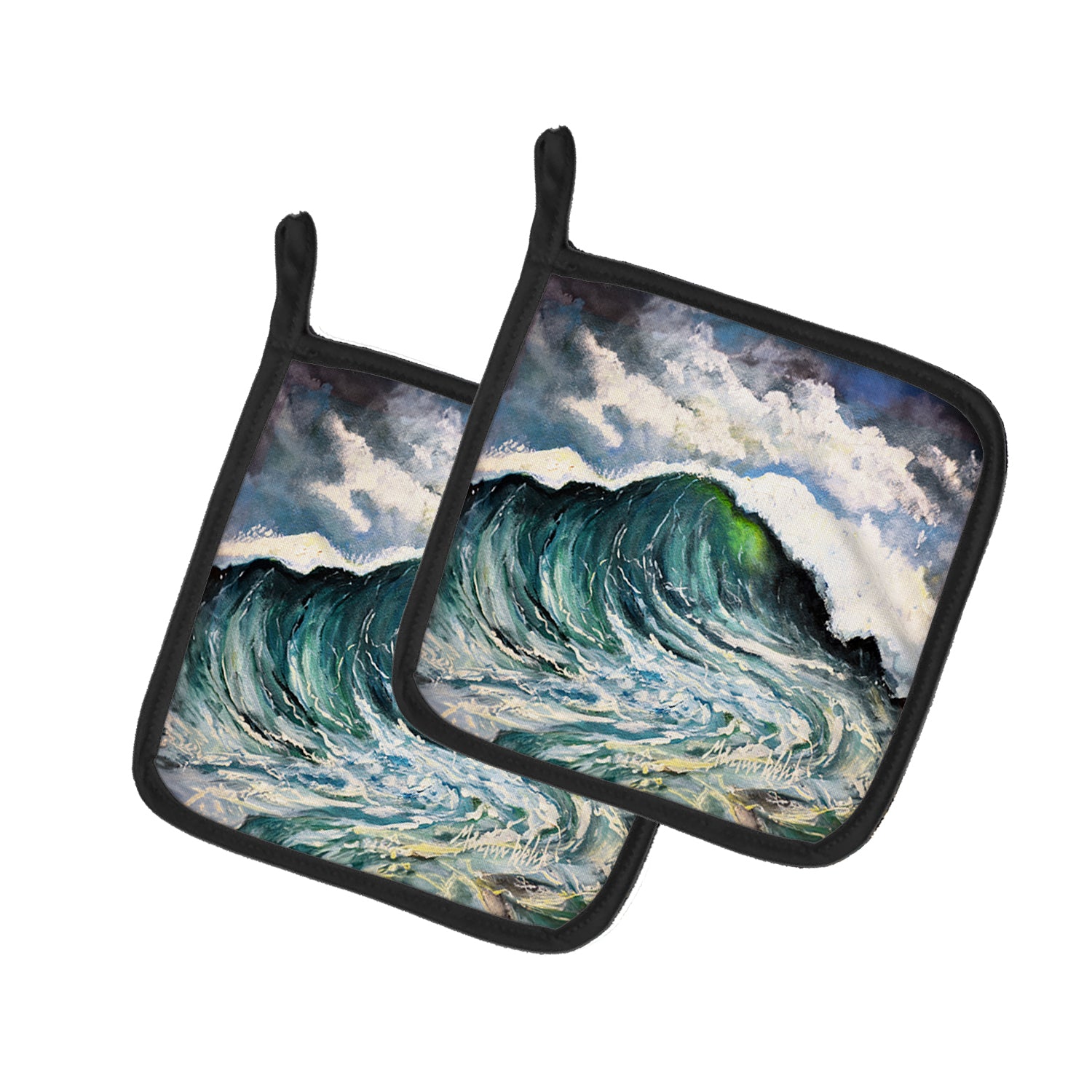 Buy this Big Blue Wave Pair of Pot Holders
