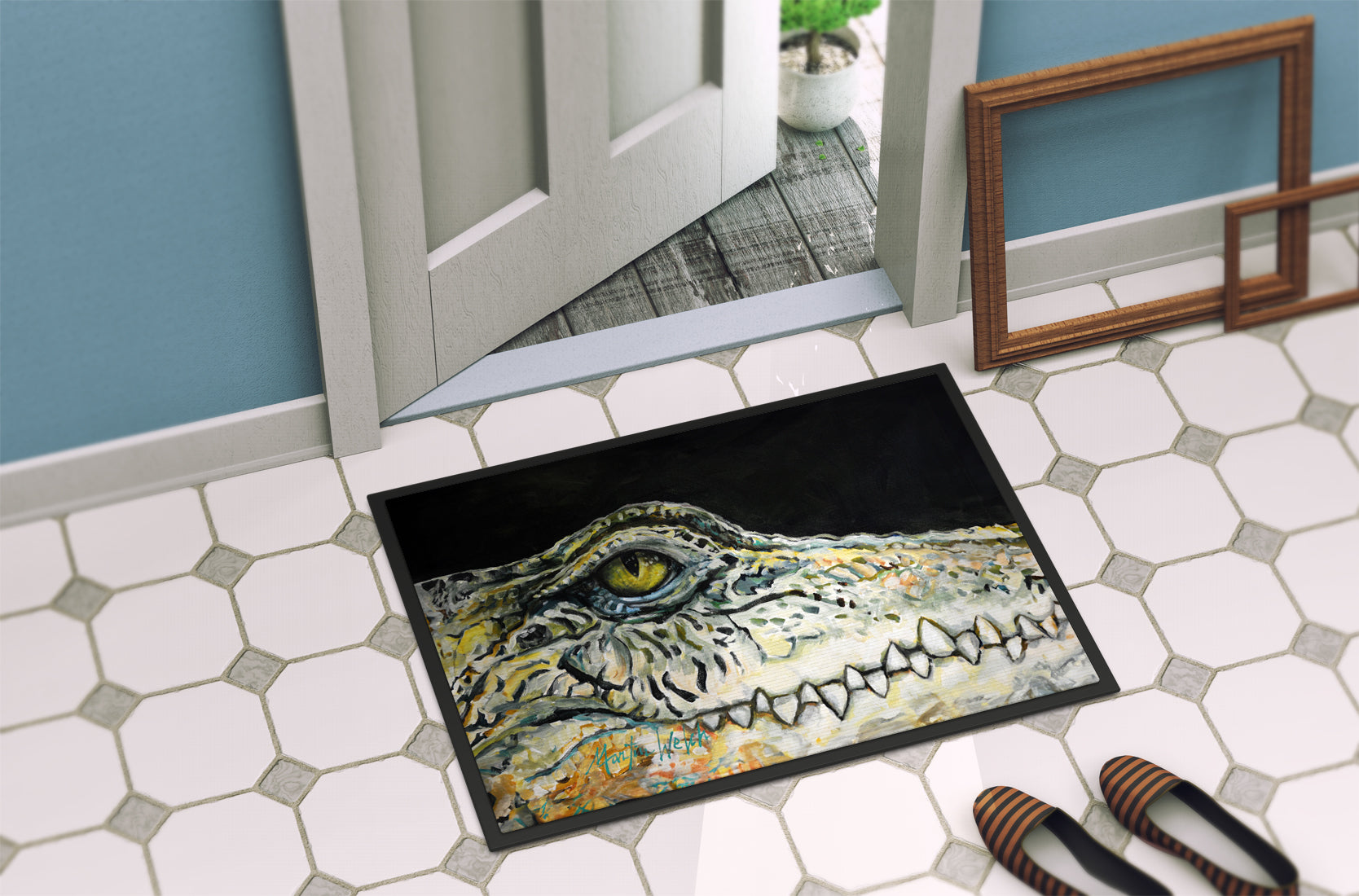 Bite Me Alligator Doormat