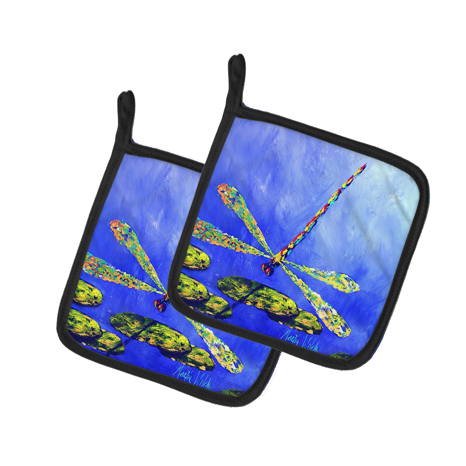 Buy this Blue Dragonfly Pair of Pot Holders