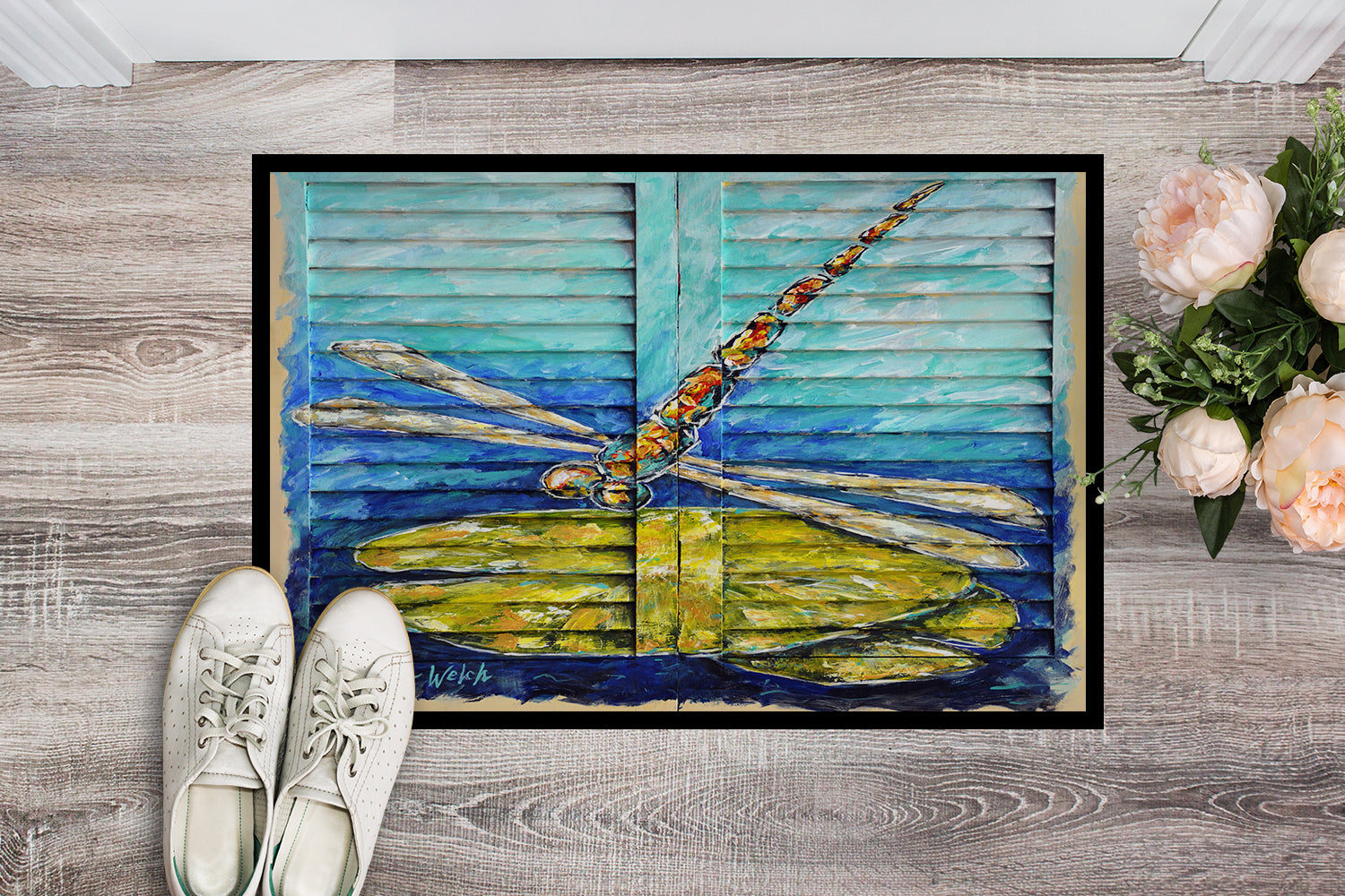 Buy this Blue Eyed Dragonfly Doormat