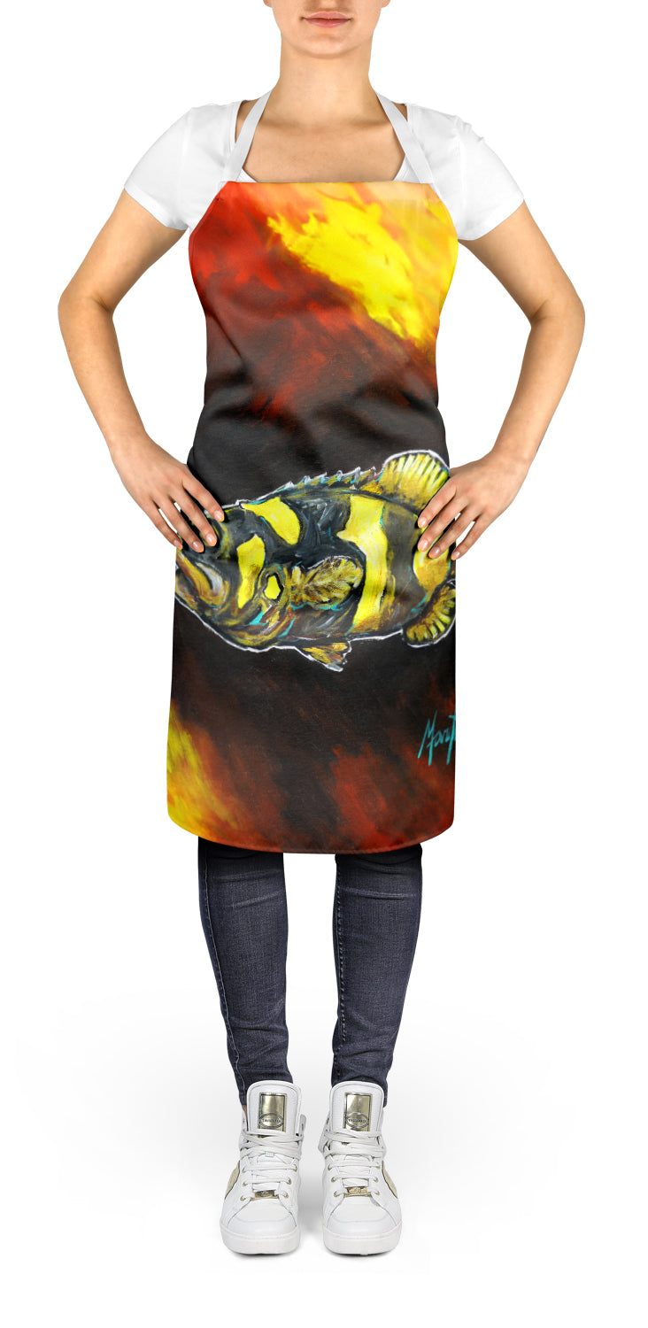 Caroline's Treasures Bumblebee Fish Apron – Artist-Designed Kitchen, BBQ & Craft Apron