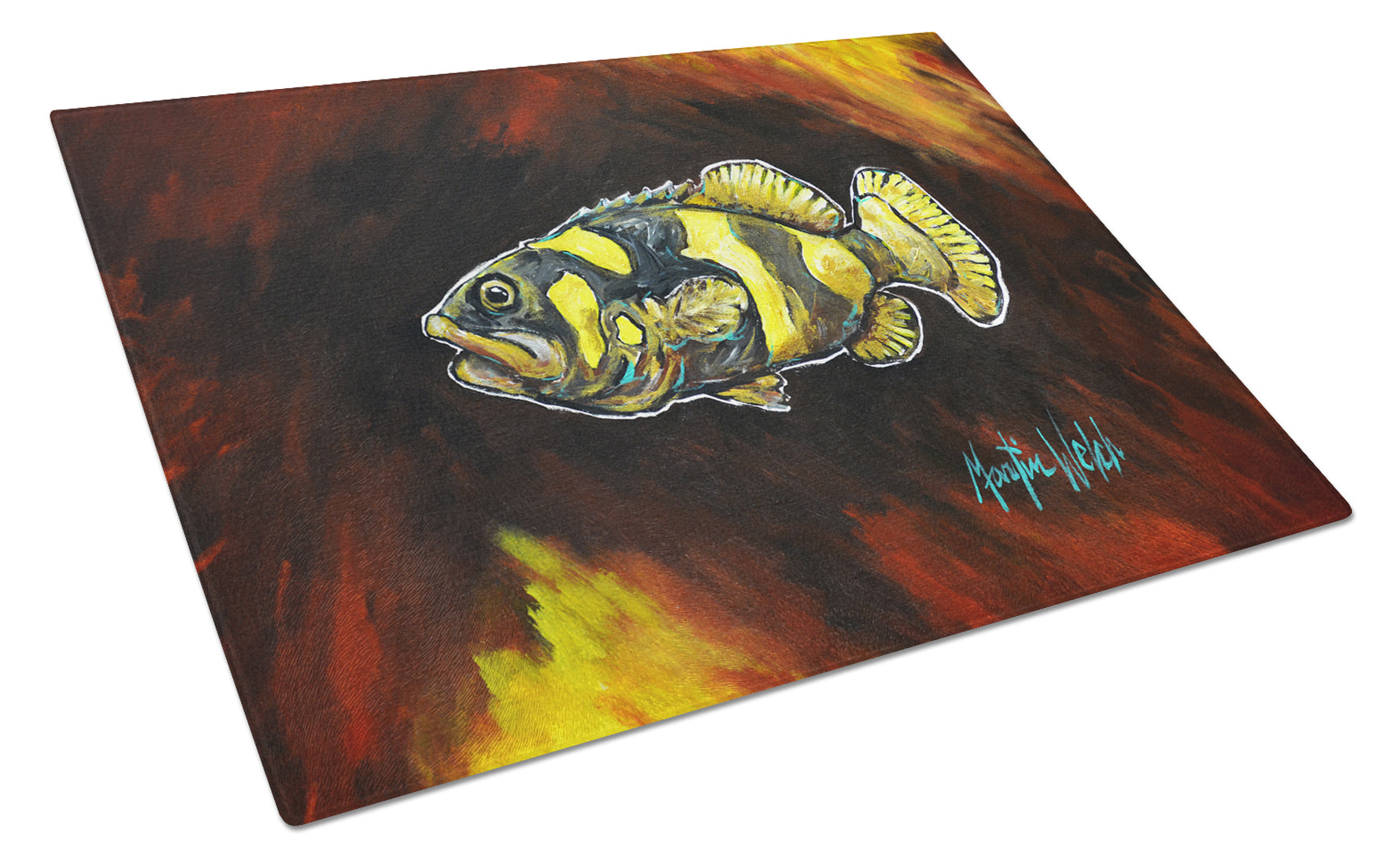 Buy this Bumblebee Fish Glass Cutting Board
