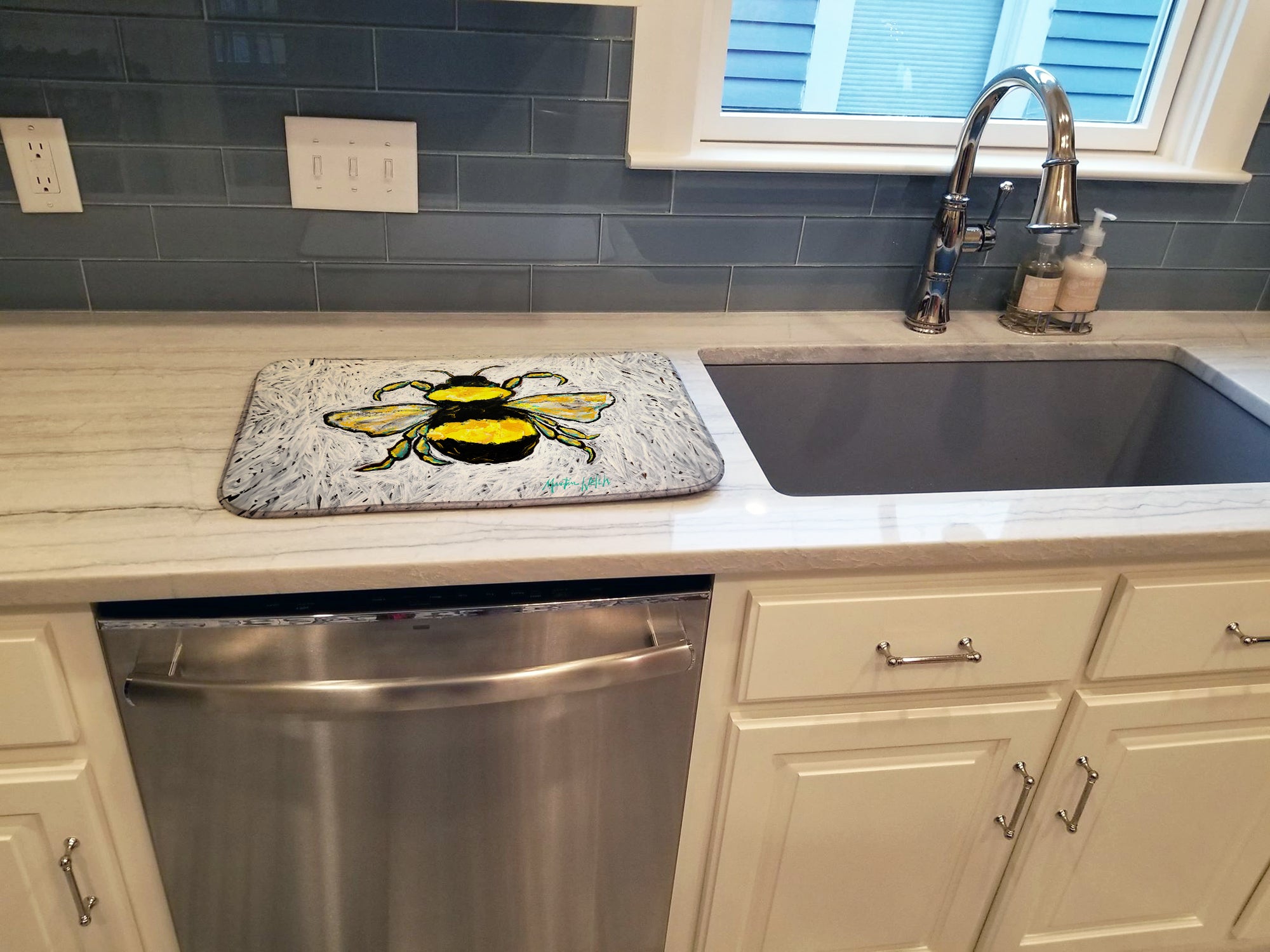 Buzzbee Bumblebee Dish Drying Mat